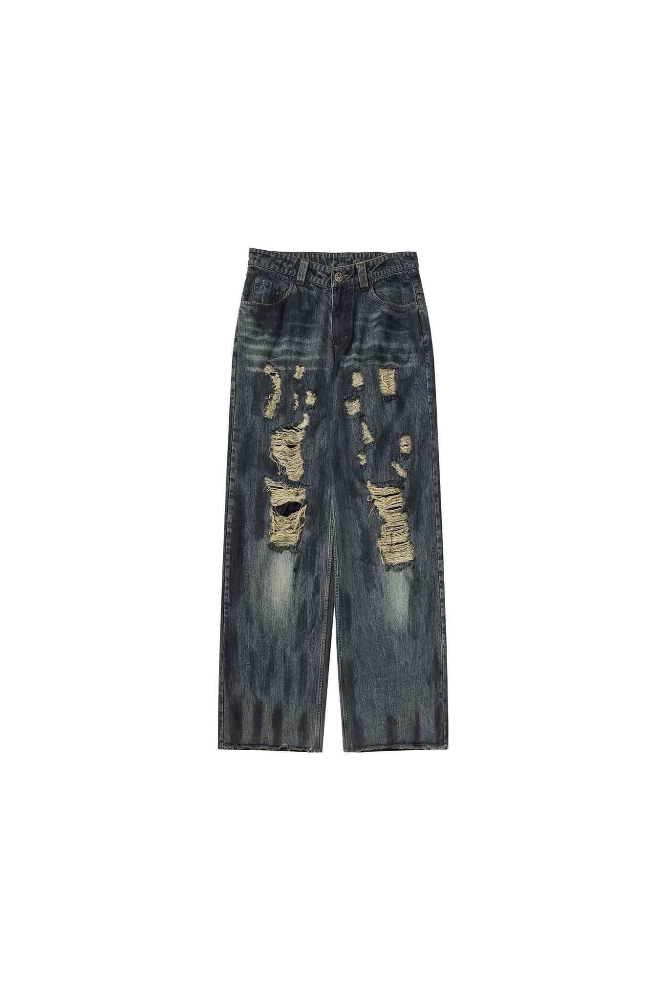 Fashionable Versatile Multiple Holes Jeans