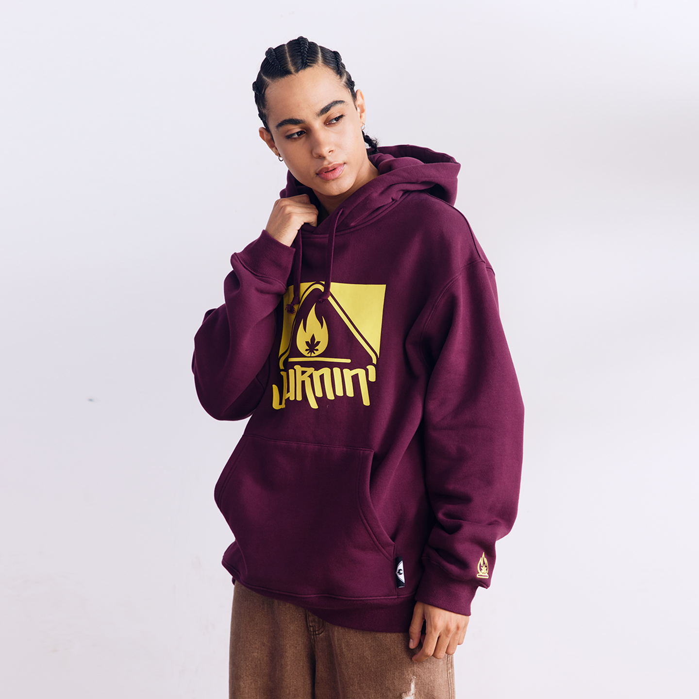 BURNIN* Square LOGO New Style Hoodie - PSYLOS 1, BURNIN* Square LOGO New Style Hoodie, Hoodie, Burnin, PSYLOS 1