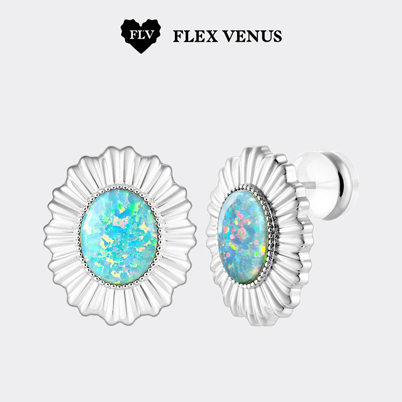 FLV Vintage Palette Opal Stud Earrings