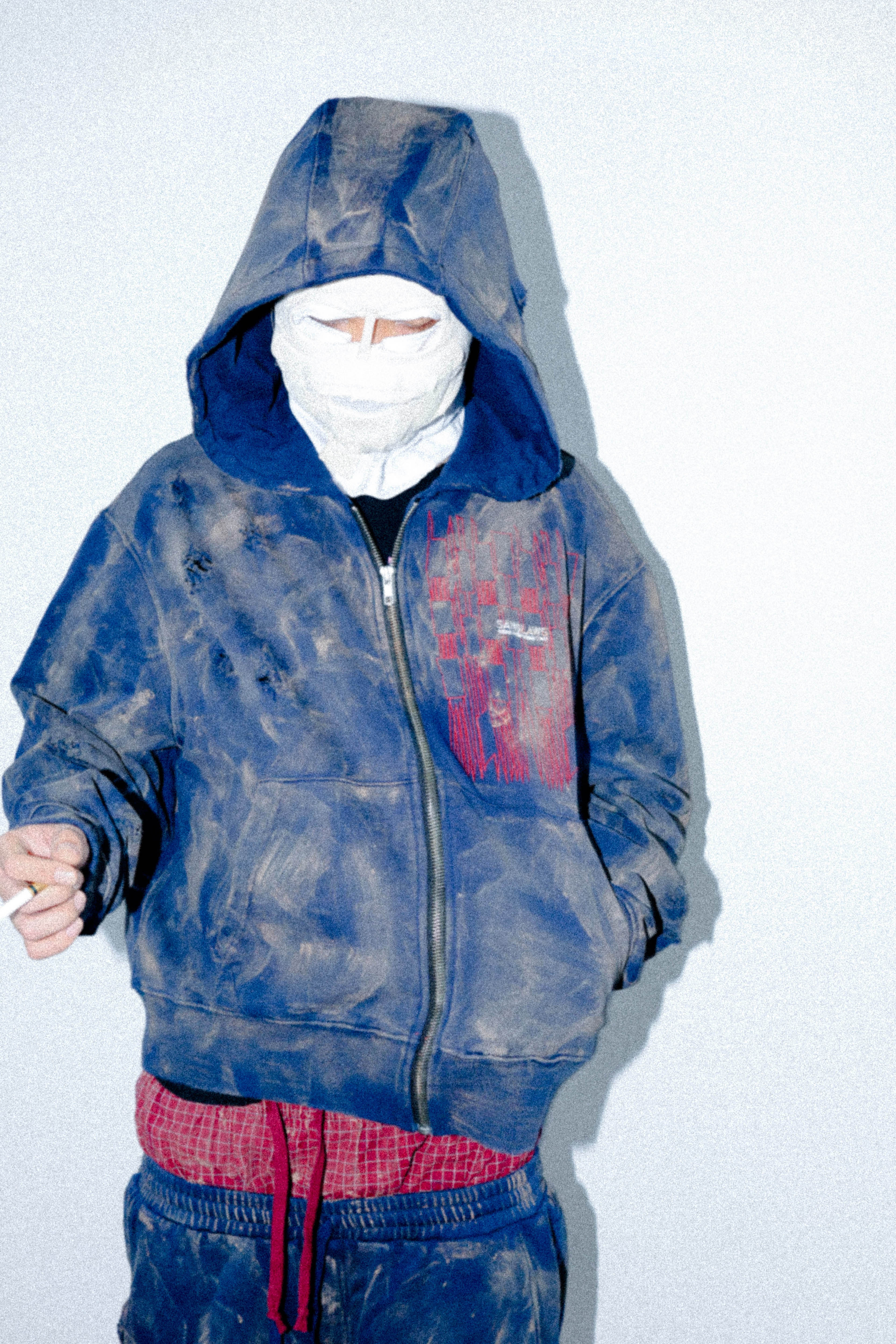 SANSLAWS丨Embroidered Mud-dyed Double-waist Sweatpants - PSYLOS 1, SANSLAWS丨Embroidered Mud-dyed Double-waist Sweatpants, Pants, SANSLAWS, PSYLOS 1