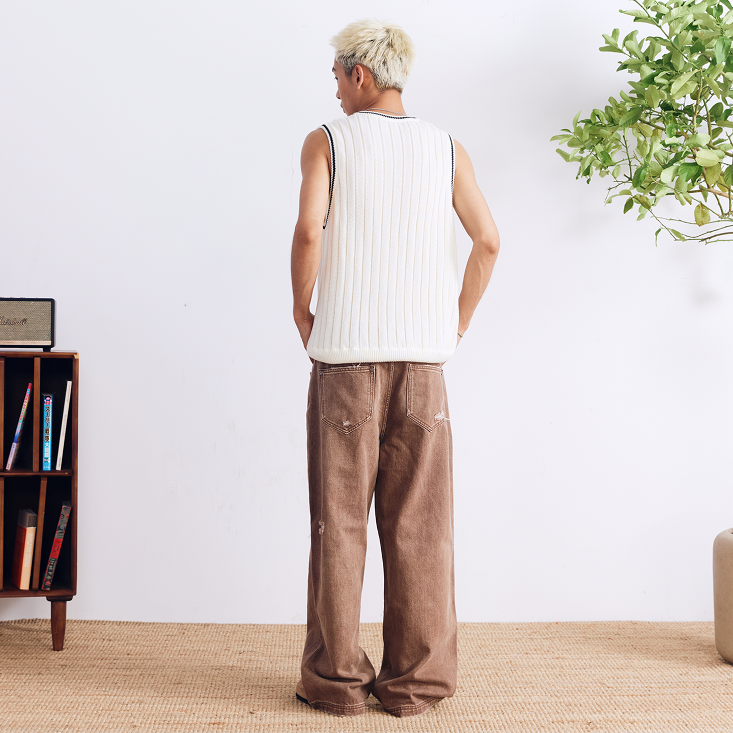 BURNIN* “97’series” v-neck custom knitted vest - PSYLOS 1, BURNIN* “97’series” v-neck custom knitted vest, T-Shirt, Burnin, PSYLOS 1