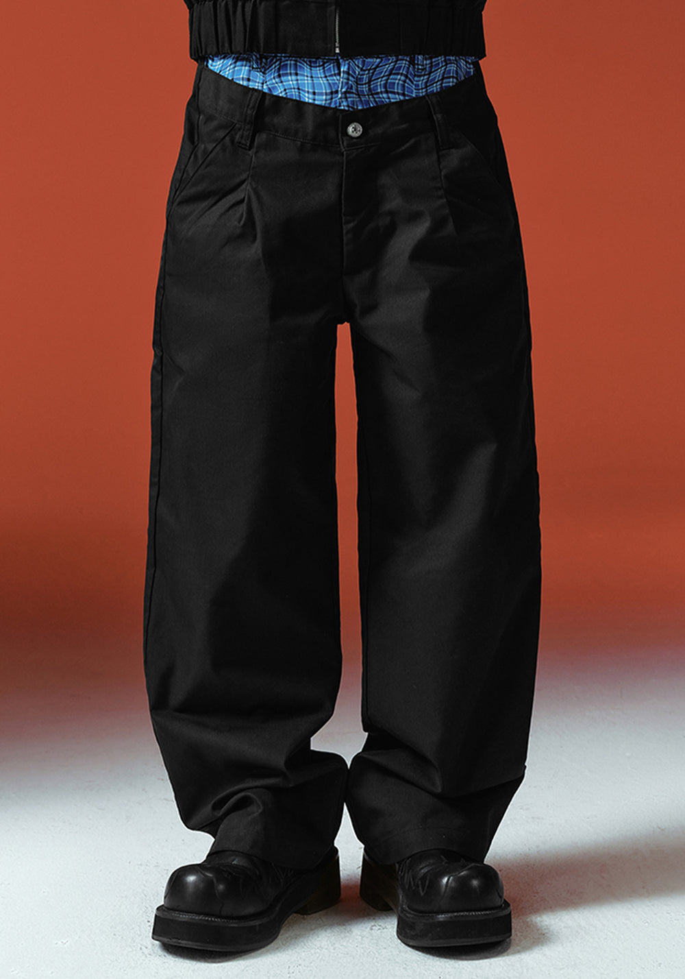 YADcrew丨Twin Waist Twisted Plaid Scimitar Pants - PSYLOS 1, YADcrew丨Twin Waist Twisted Plaid Scimitar Pants, Pants, YADcrew•JAPAN, PSYLOS 1