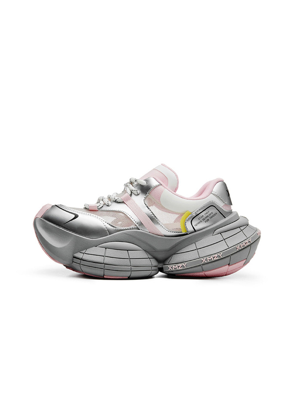 XMZY | Brocade Platform Sneakers-Silver - PSYLOS 1, XMZY | Brocade Platform Sneakers-Silver, Chunky Sneakers, XMZY•JAPAN, PSYLOS 1