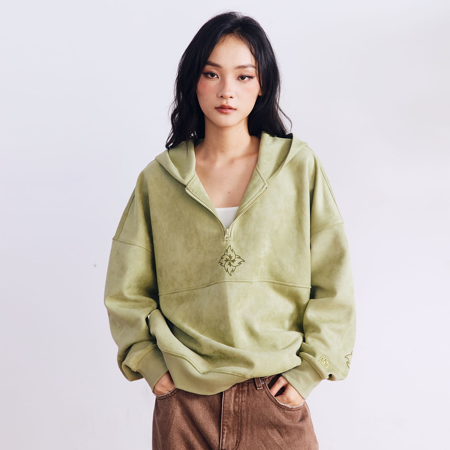 BURNIN Flame Dart Suede Hooded Sweatshirt - PSYLOS 1, BURNIN Flame Dart Suede Hooded Sweatshirt, Hoodie, Burnin, PSYLOS 1