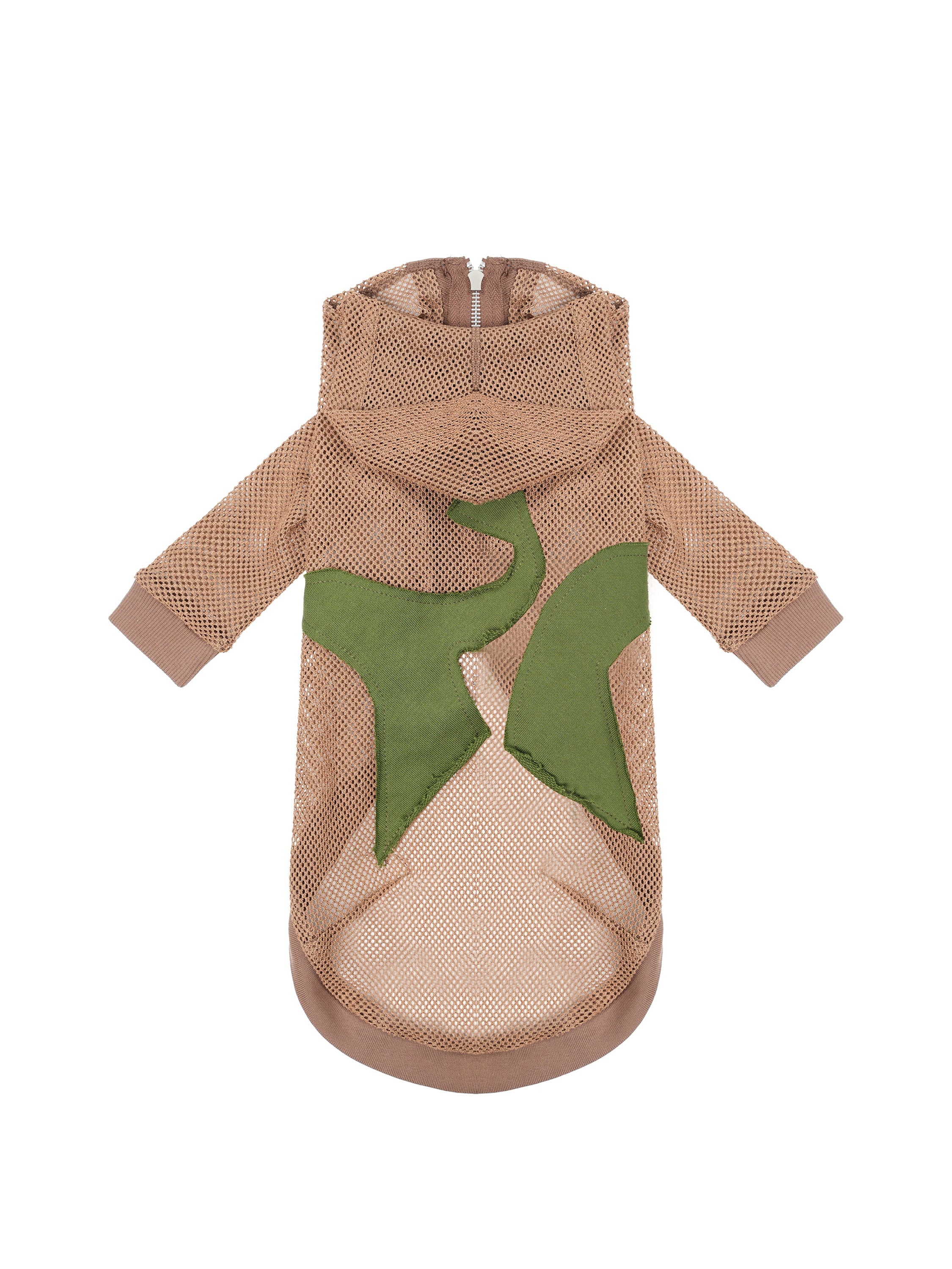 Brown Grid Patch Dog Jacket - PSYLOS 1, Brown Grid Patch Dog Jacket, Dog Jacket, NyDkyel, PSYLOS 1