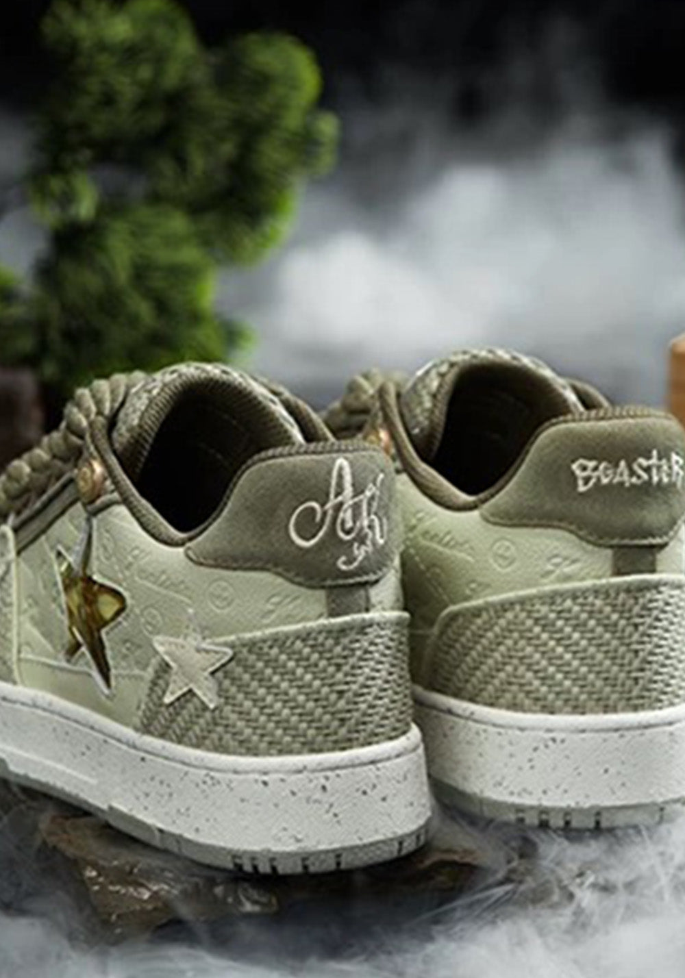 KAALIXTO丨Retro Star Sneakers-West Lake Longjing Tea - PSYLOS 1, KAALIXTO丨Retro Star Sneakers-West Lake Longjing Tea, Skate Shoes, Hype States Sale, PSYLOS 1