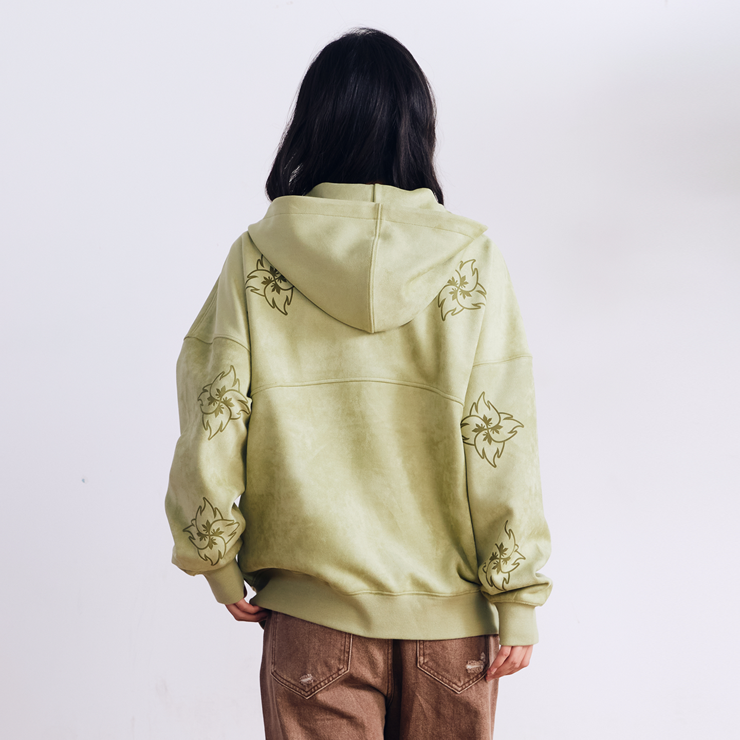 BURNIN Flame Dart Suede Hooded Sweatshirt - PSYLOS 1, BURNIN Flame Dart Suede Hooded Sweatshirt, Hoodie, Burnin, PSYLOS 1