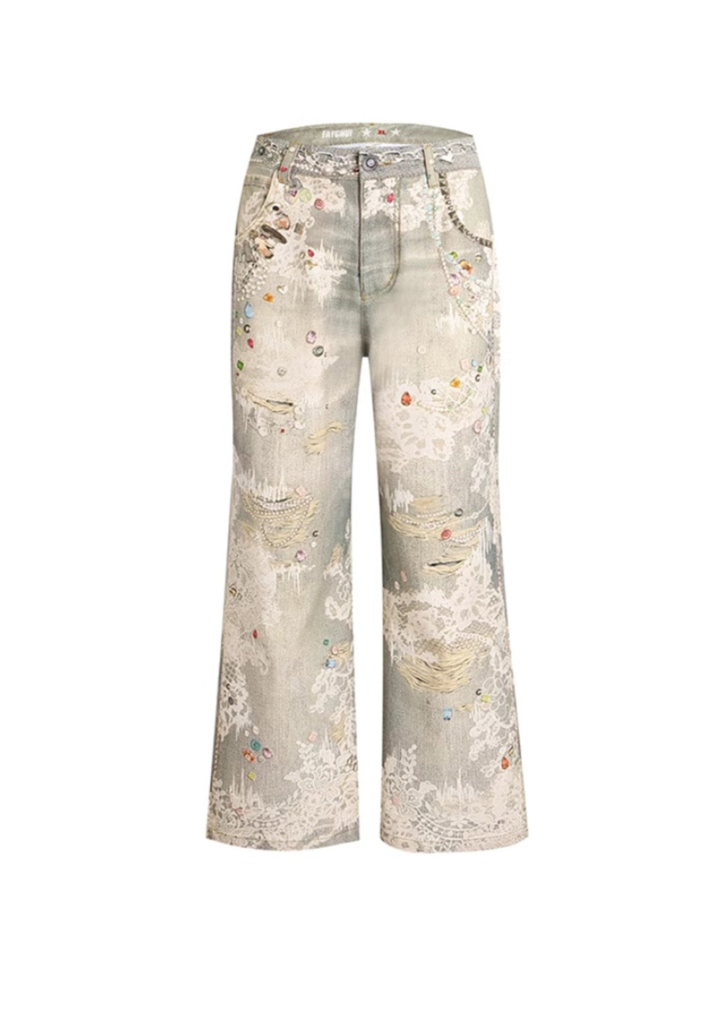 DND4DES丨All-Over Lace Print Pants - PSYLOS 1, DND4DES丨All-Over Lace Print Pants, Pants, DND4DES•JAPAN, PSYLOS 1