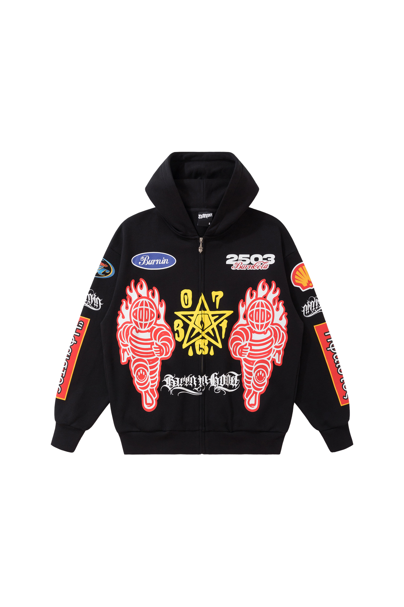 BURNIN Full Print Racing Zipper Hoodie