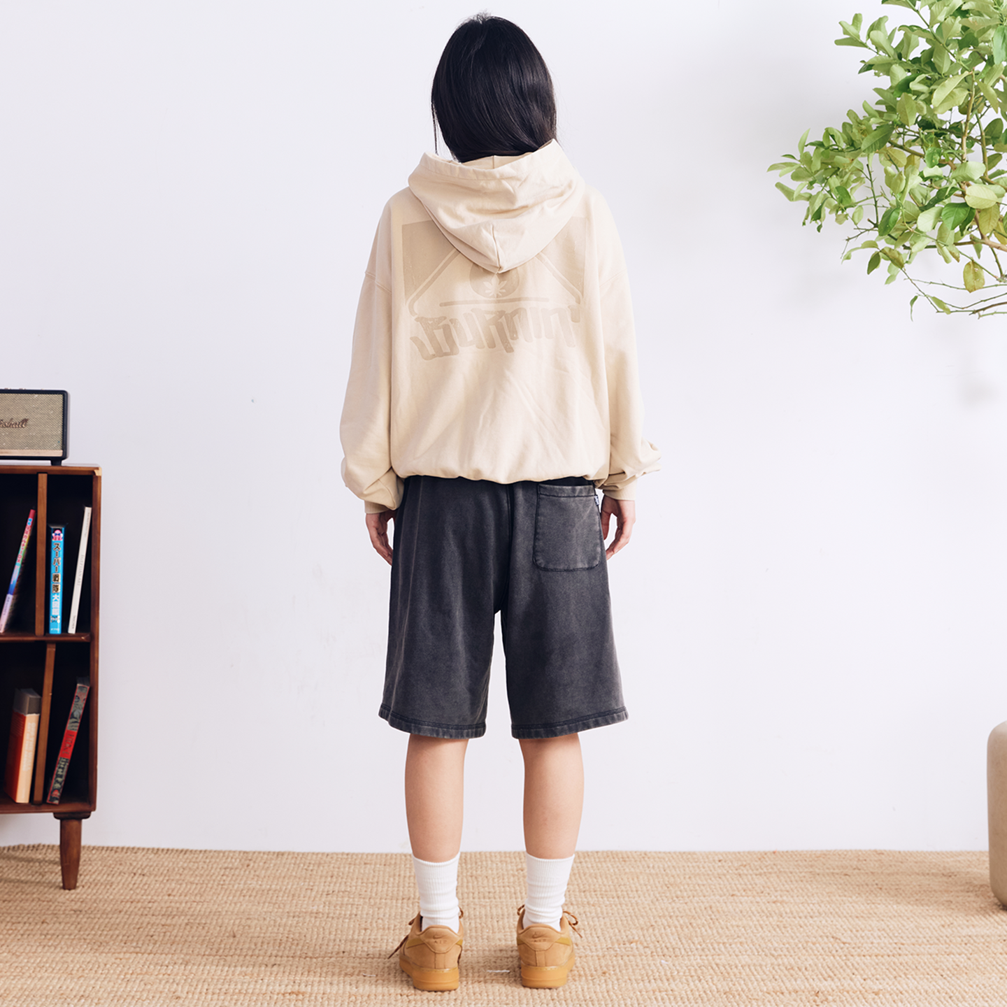 BURNIN* “97’series” worn square logo washed and distressed hooded sweatshirt - PSYLOS 1, BURNIN* “97’series” worn square logo washed and distressed hooded sweatshirt, T-Shirt, Burnin, PSYLOS 1