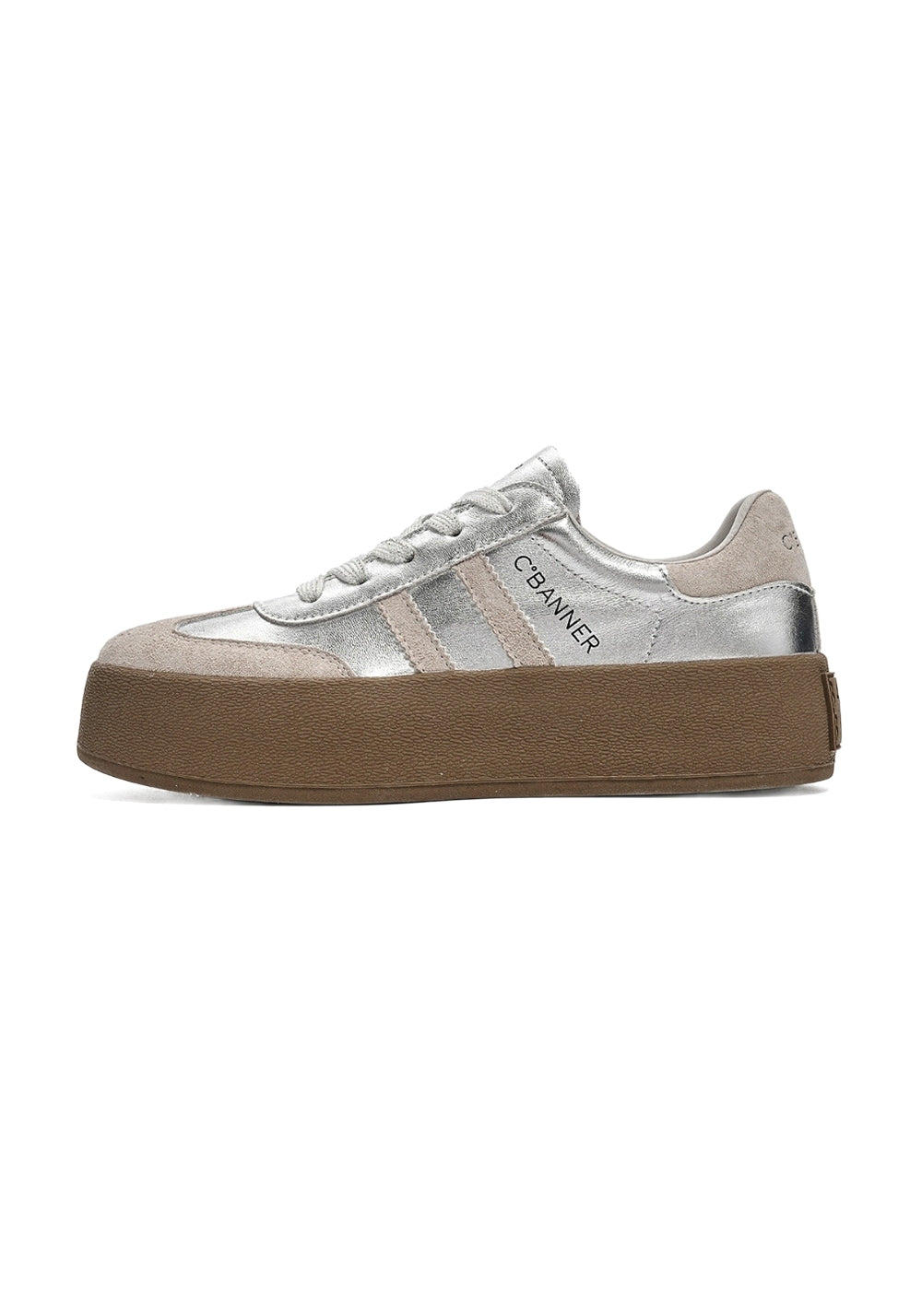 C.BANNER丨Silver Grey Colorblock Platform Sneakers - PSYLOS 1, C.BANNER丨Silver Grey Colorblock Platform Sneakers, Chunky Sneakers, C.BANNER, PSYLOS 1
