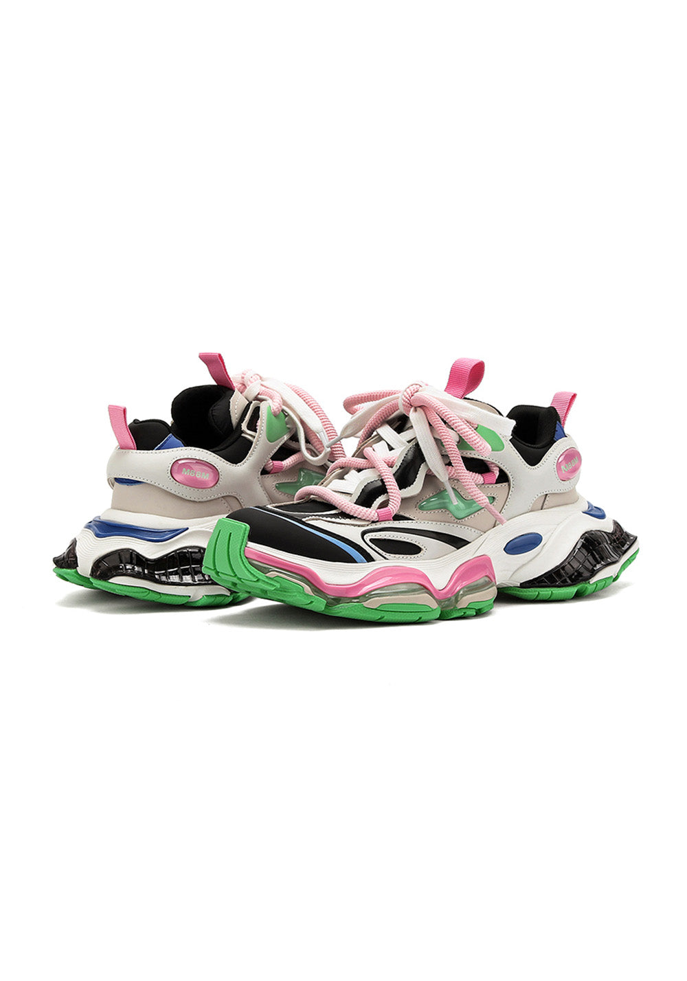 M88M丨Haoyue Streetwear Sneakers - Black-Green Contrast - PSYLOS 1, M88M丨Haoyue Streetwear Sneakers - Black-Green Contrast, Chunky Sneakers, M88M, PSYLOS 1