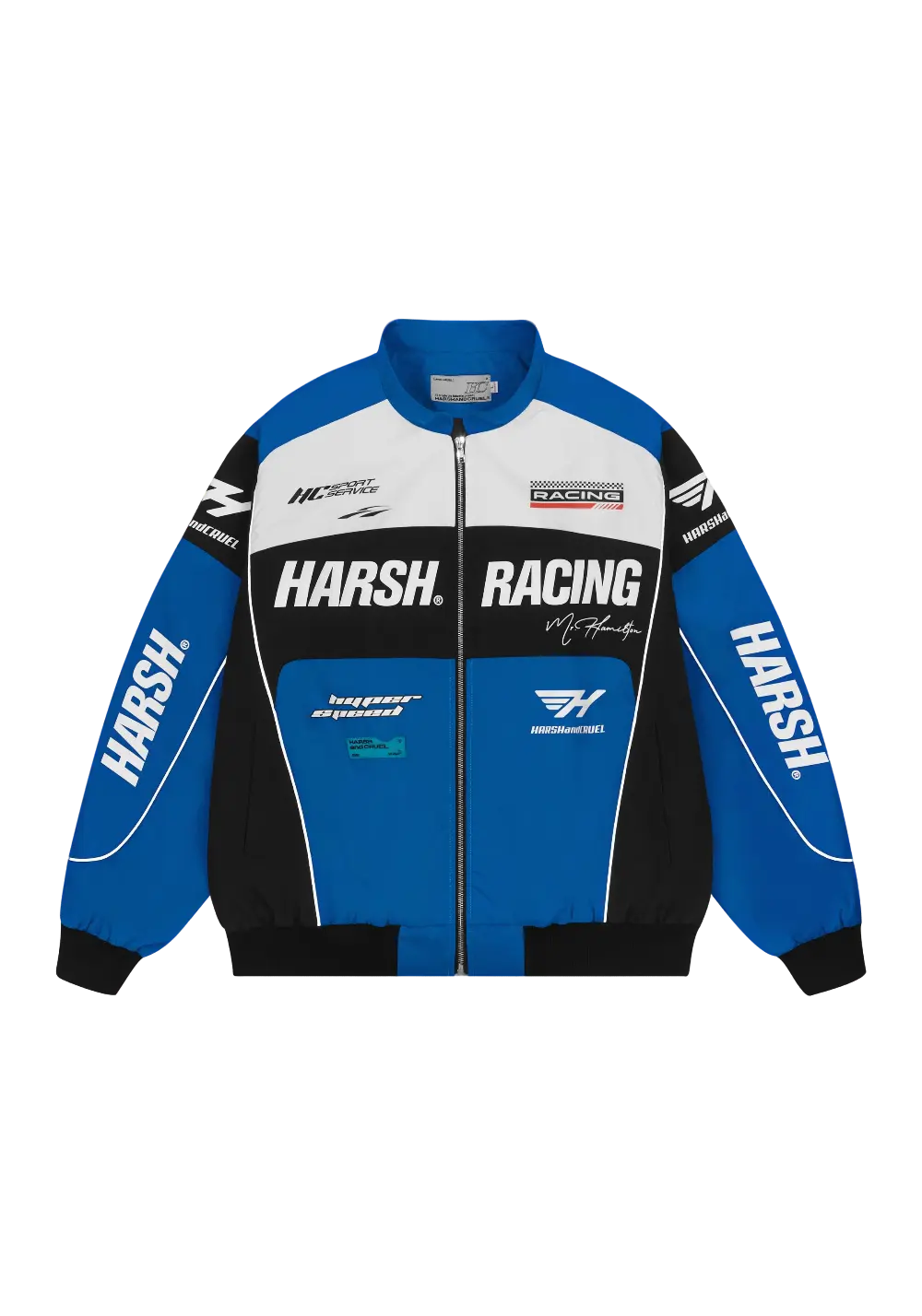 HARSH AND CRUEL Windproof Racing Jacket Blue XXL Unisex