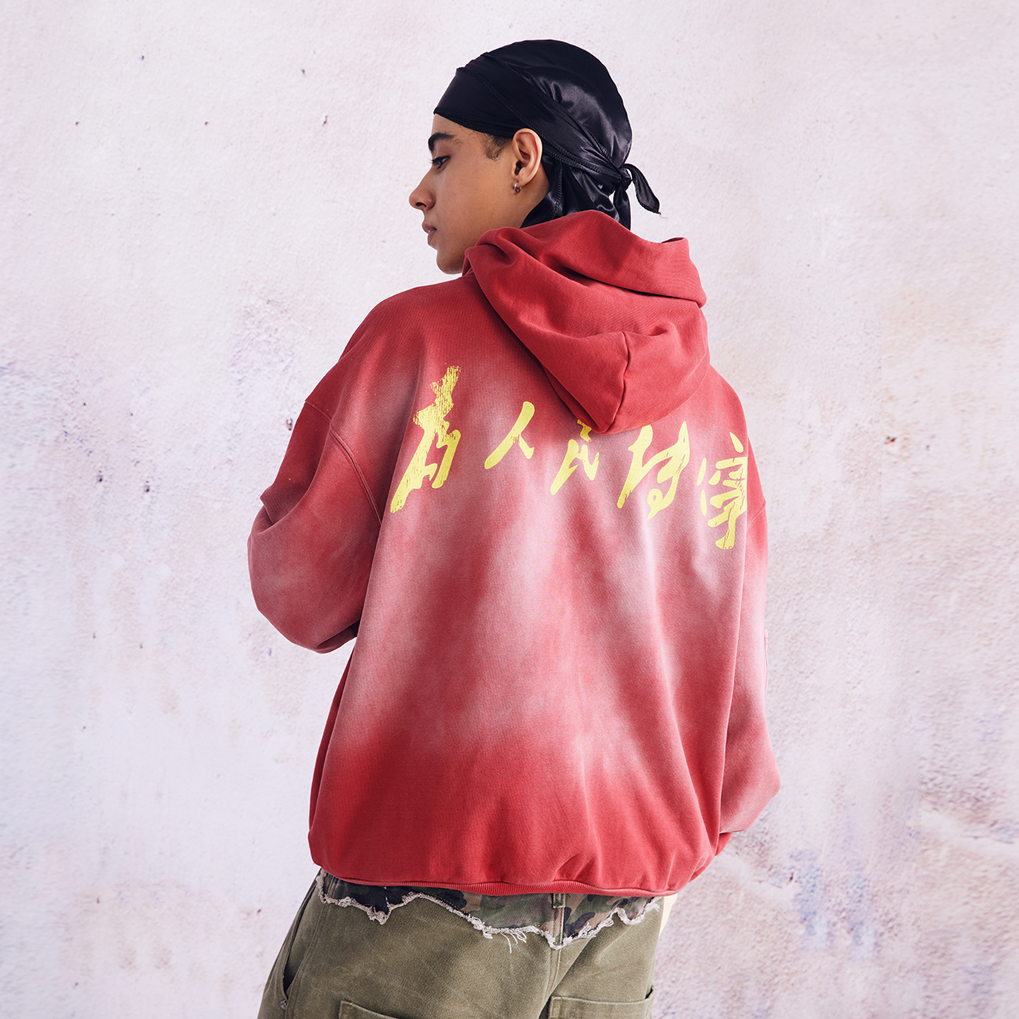 BURNIN Distressed Washed Printed Hoodie - PSYLOS 1, BURNIN Distressed Washed Printed Hoodie, Hoodie, Burnin, PSYLOS 1