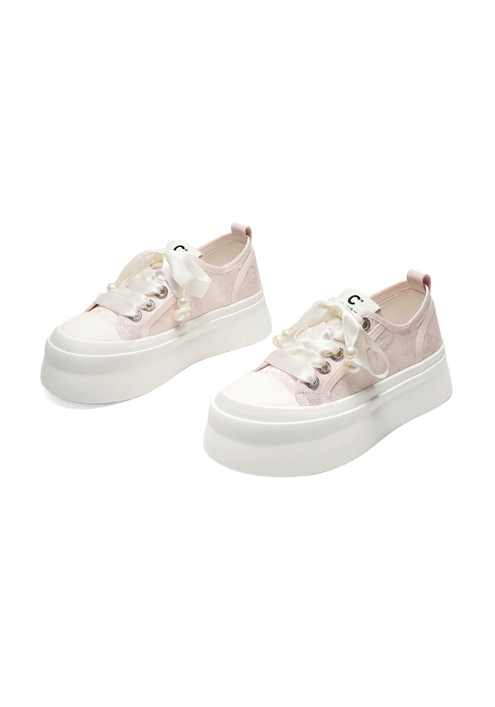 C.BANNER丨Daisy Mesh Platform White Sneakers - PSYLOS 1, C.BANNER丨Daisy Mesh Platform White Sneakers, Chunky Sneakers, C.BANNER, PSYLOS 1