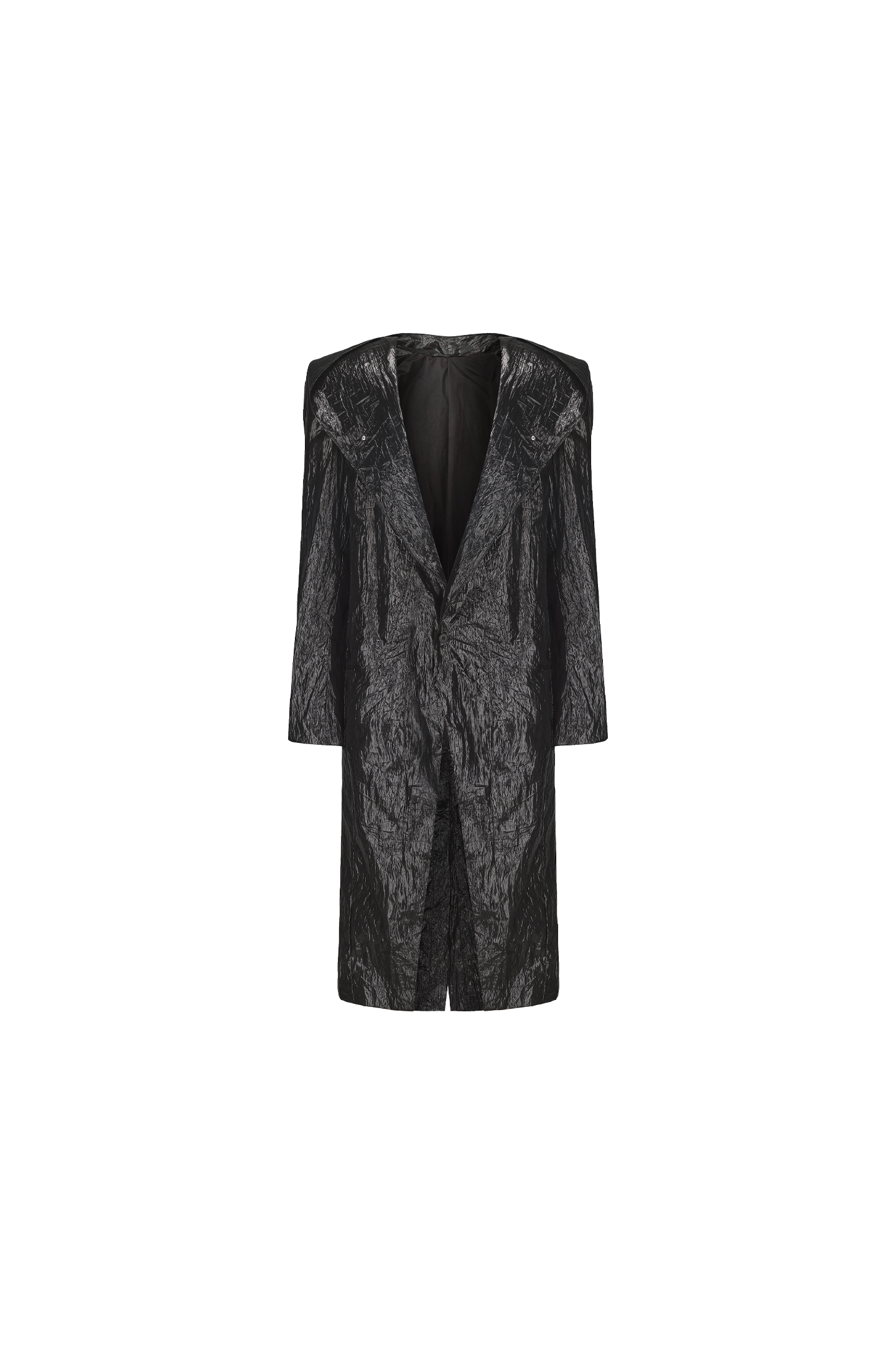 Disark Anniversary Limited Edition Textured Pleated Shoulder Pad Hooded Coat