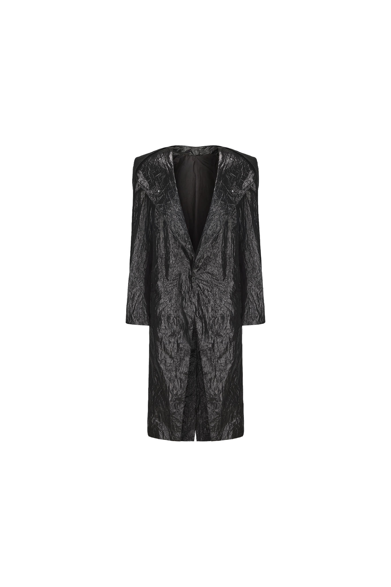 Disark Anniversary Limited Edition Textured Pleated Shoulder Pad Hooded Coat