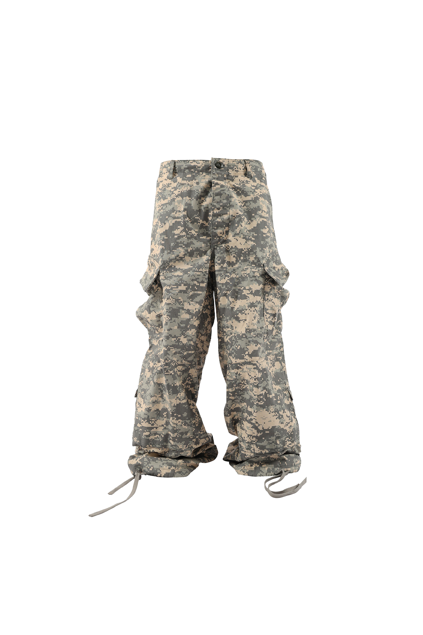 Digital Camouflage Adjustable Drawstring Baggy Pants