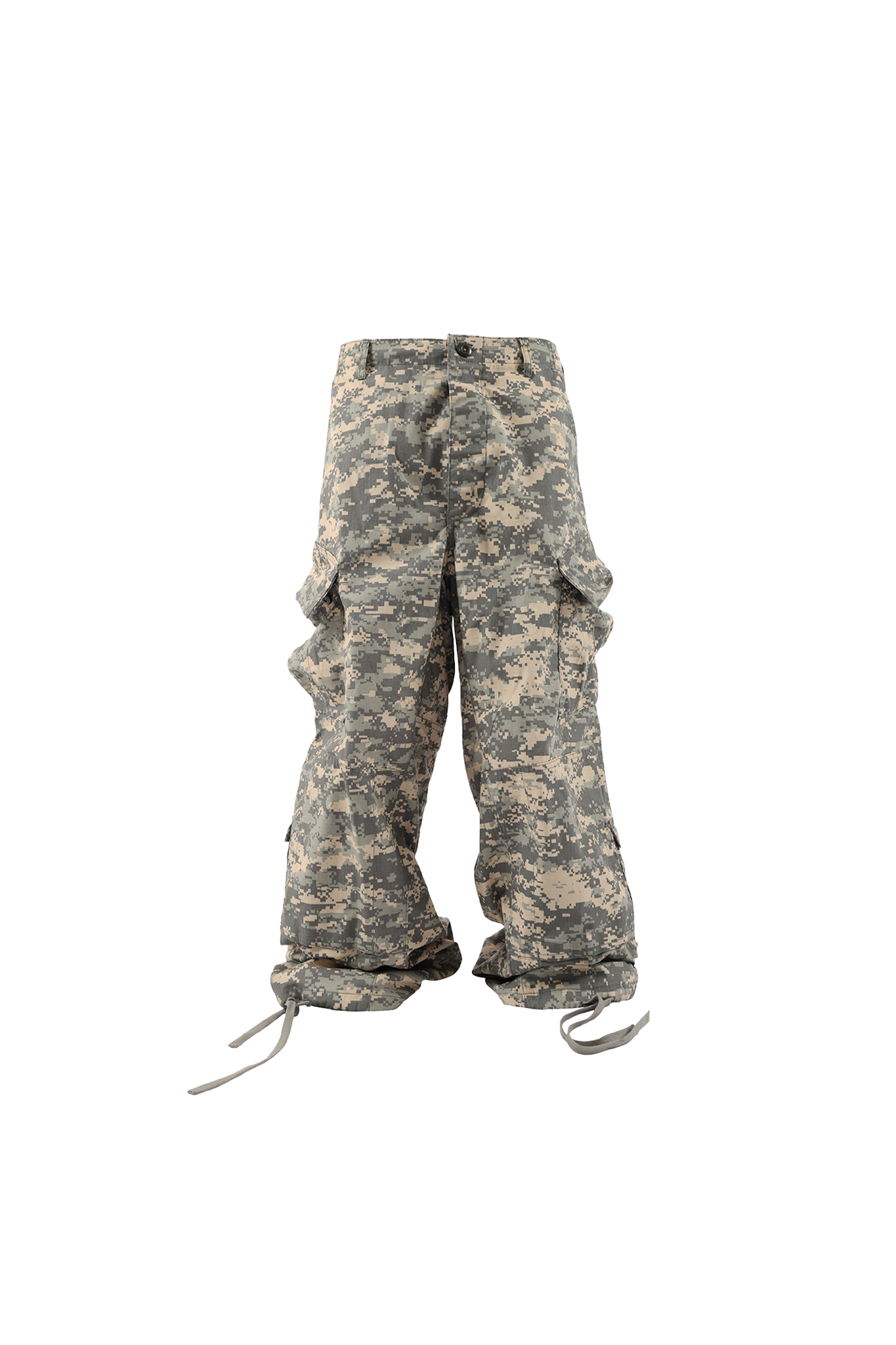 Digital Camouflage Adjustable Drawstring Baggy Pants