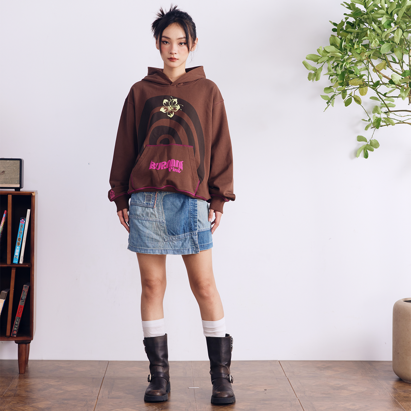 BURNIN* Swirl Contrast Color Foam Hoodie - PSYLOS 1, BURNIN* Swirl Contrast Color Foam Hoodie, Hoodie, Burnin, PSYLOS 1