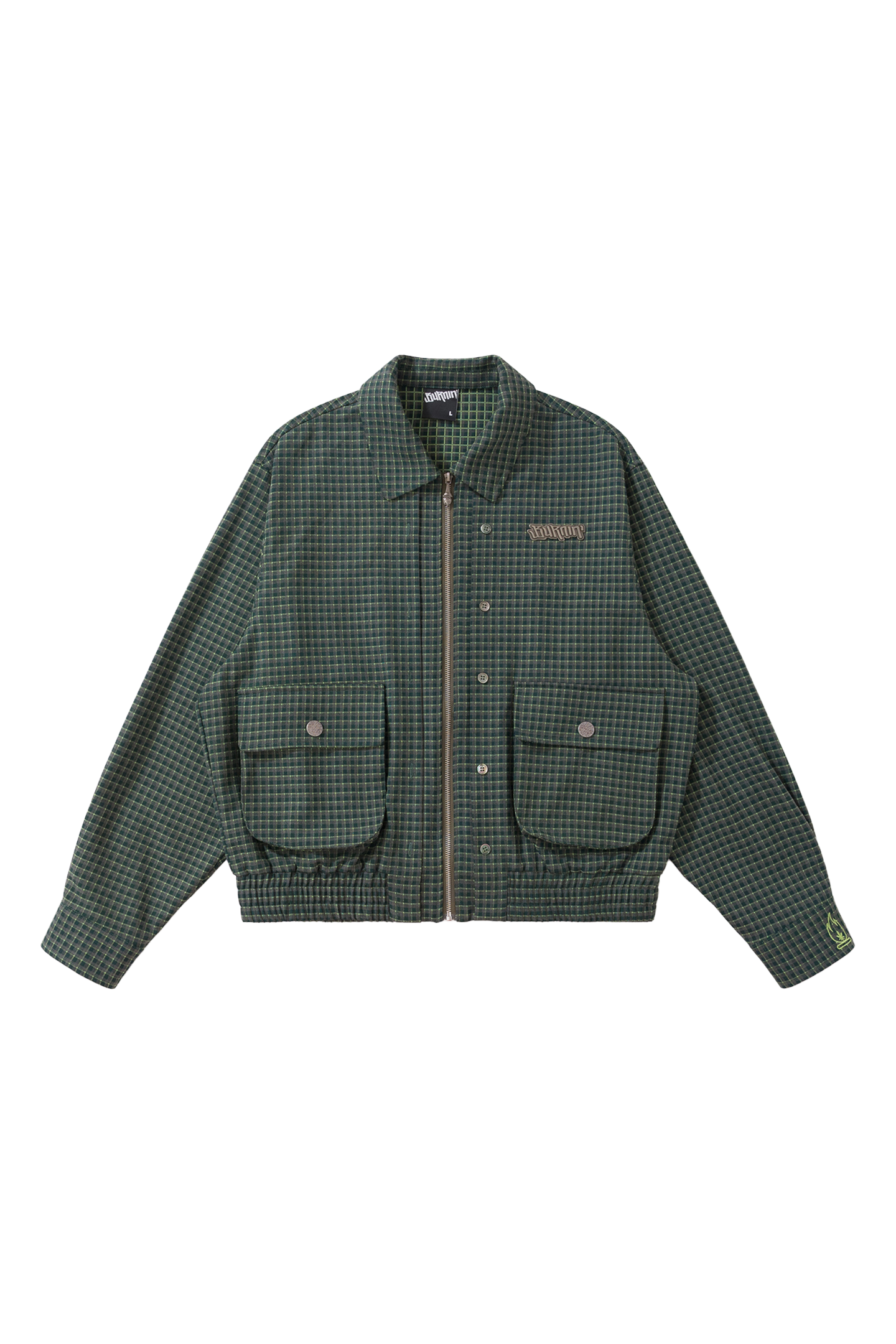 BURNIN Plaid Fake Two-piece Community Culture Jacket - PSYLOS 1, BURNIN Plaid Fake Two-piece Community Culture Jacket, Jacket, Burnin, PSYLOS 1