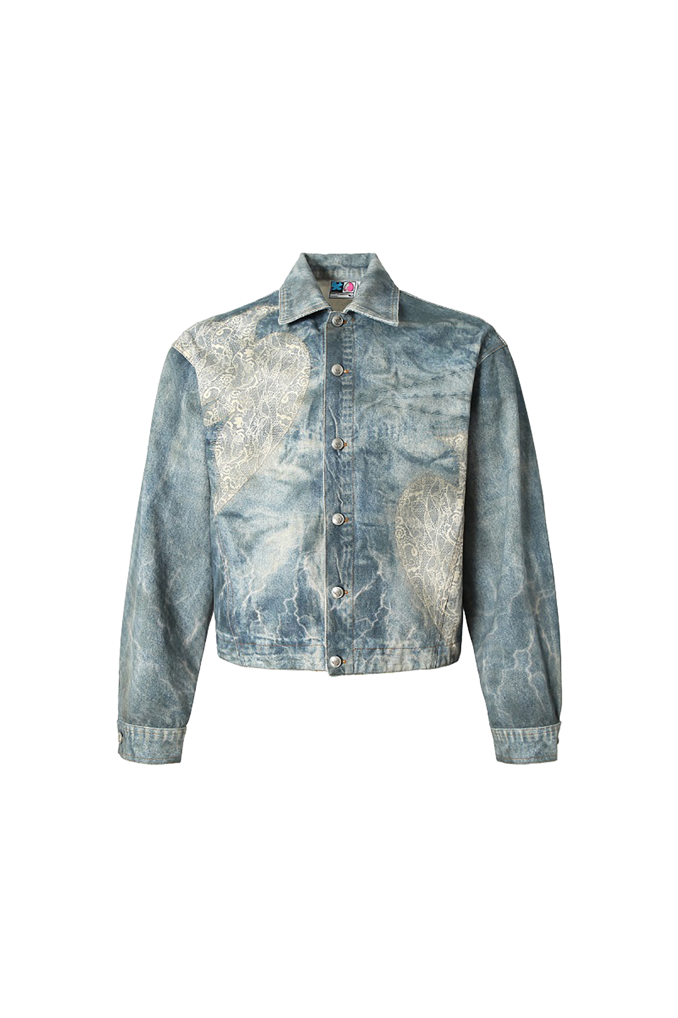 Lace Peace Dove Denim Vintage Jacket