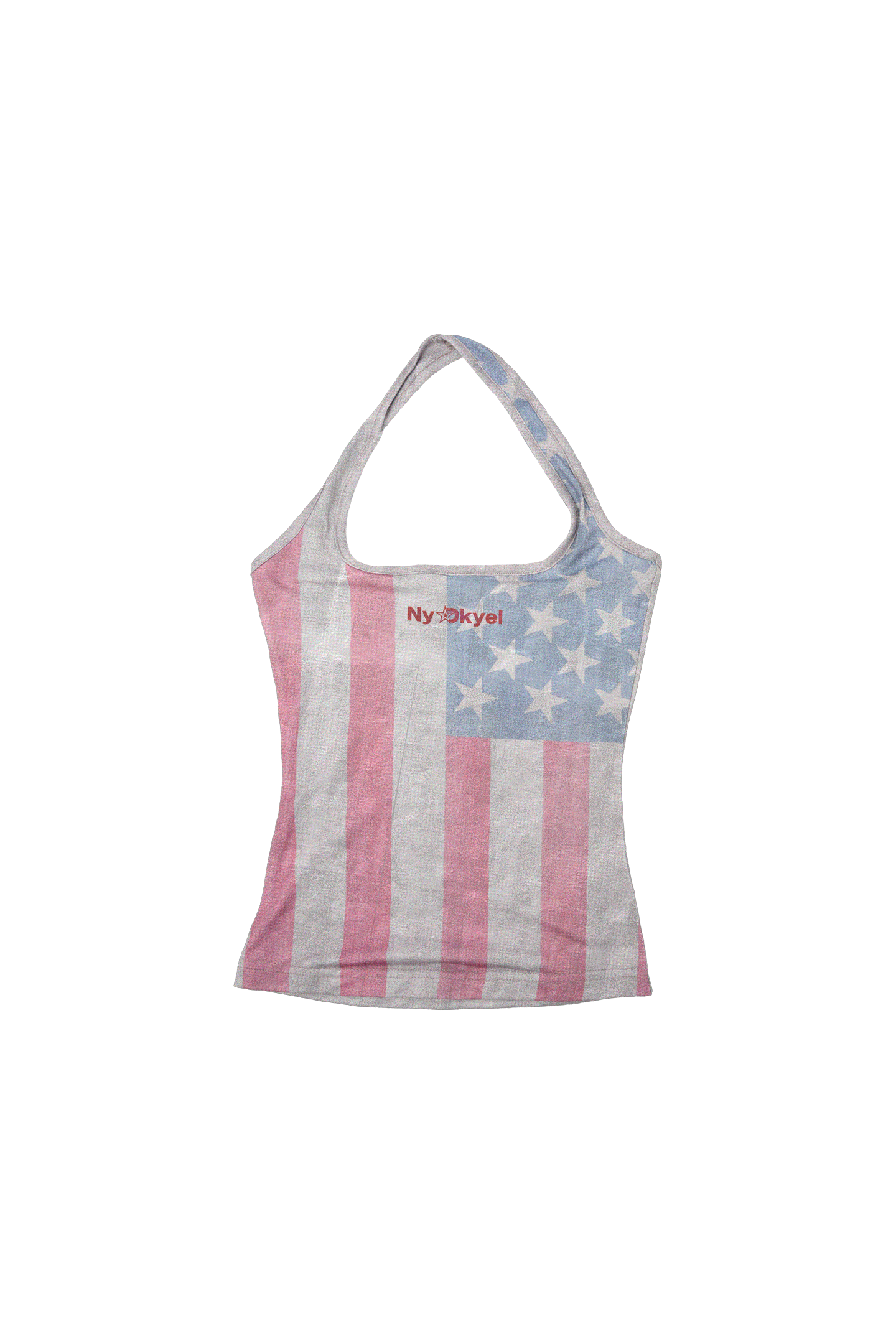 Back to the Past Flag Washed Print Halter