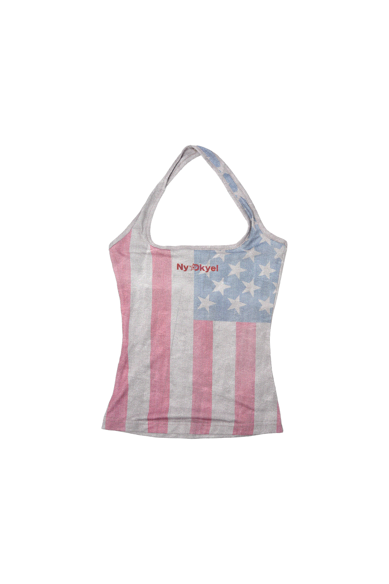 Back to the Past Flag Washed Print Halter