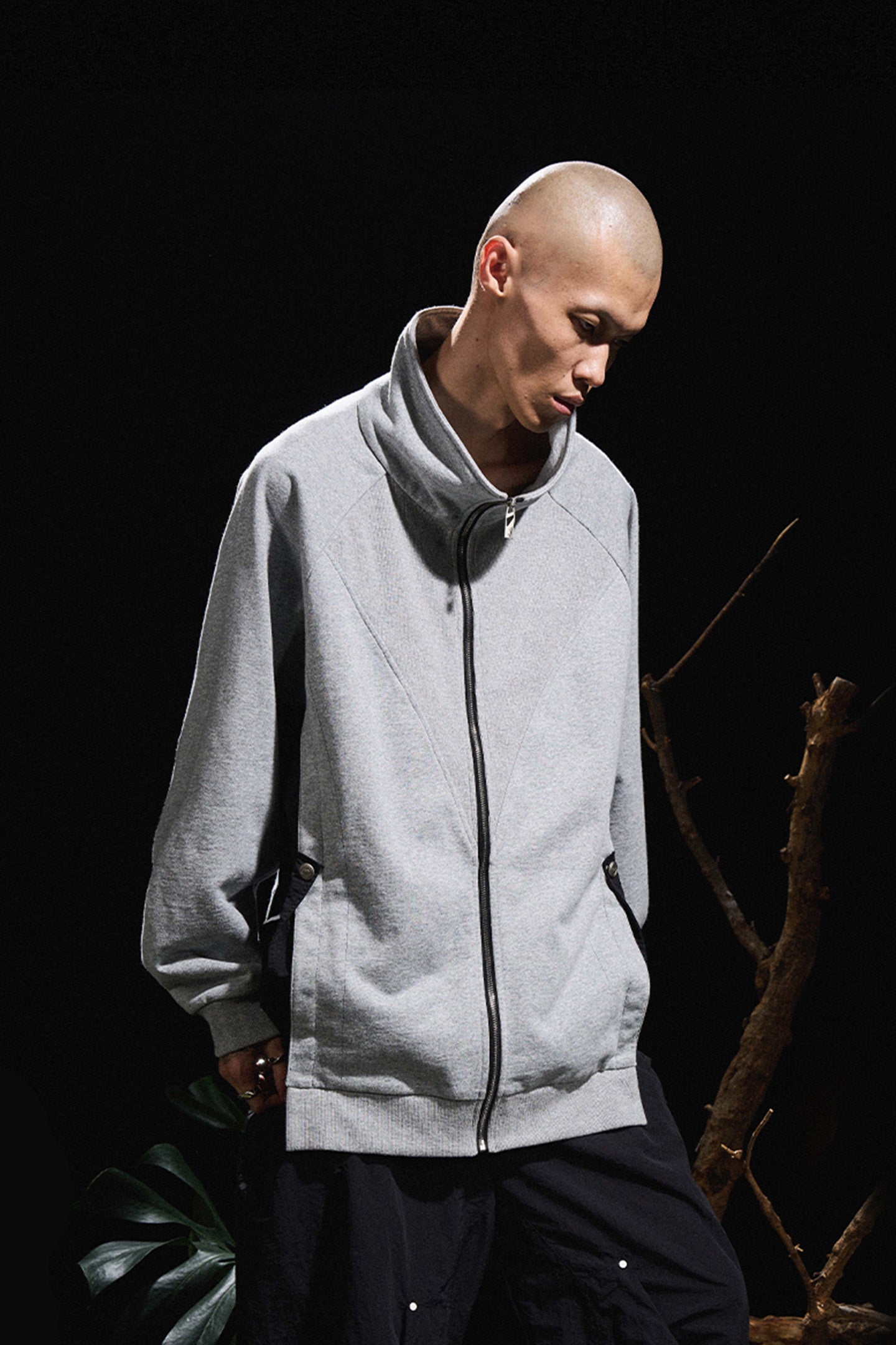 RELABEL丨Nylon Deconstructed Collar Sweatshirt - PSYLOS 1, RELABEL丨Nylon Deconstructed Collar Sweatshirt, Sweatshirts, RELABEL, PSYLOS 1