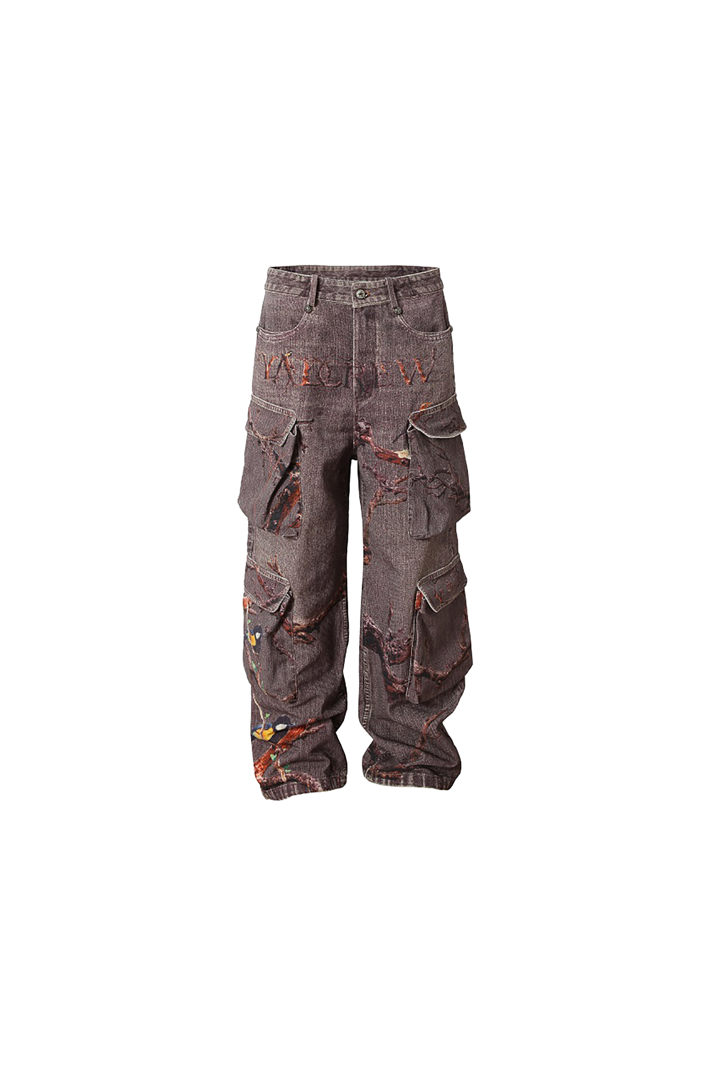 YADcrew | Autumn Forest Branches Jeans - PSYLOS 1, YADcrew | Autumn Forest Branches Jeans, Pants, YADcrew•JAPAN, PSYLOS 1