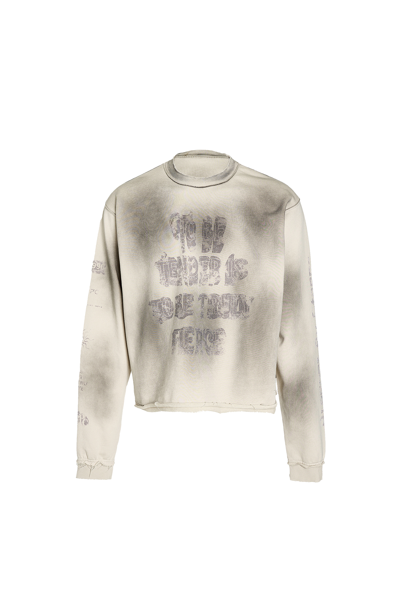 STEEPC Washed Sprayed Dirty Round Neck Sweatshirt