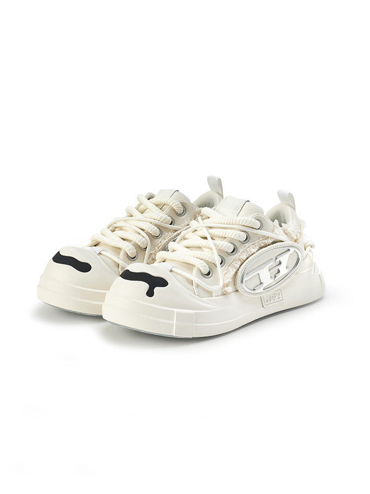 Open Smile Canvas Shoes-White - PSYLOS 1, Open Smile Canvas Shoes-White, Shoes, H52, PSYLOS 1