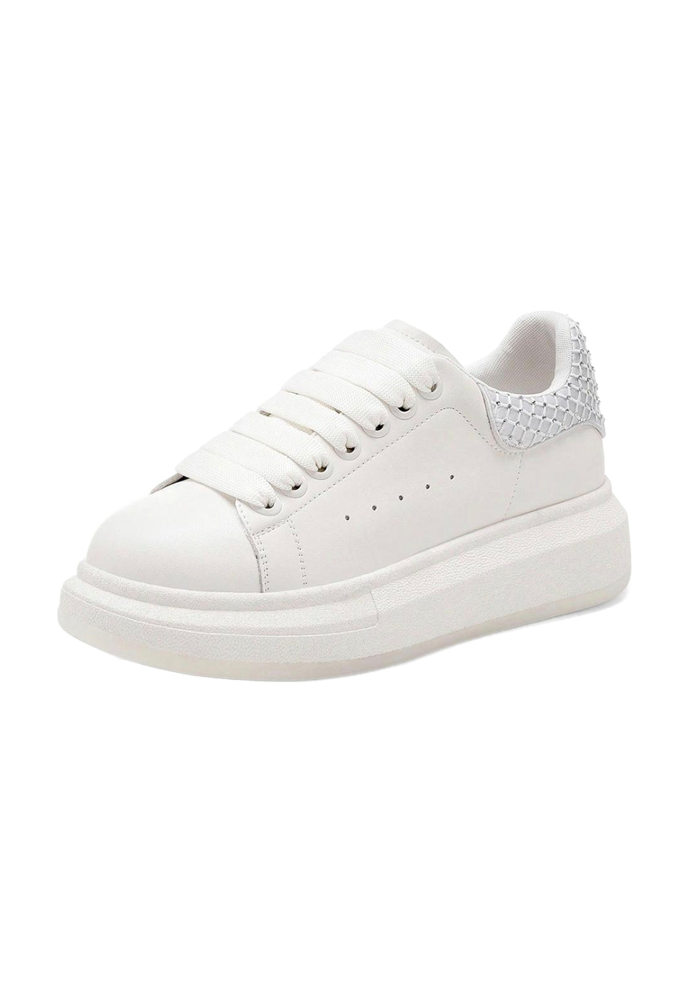 C.BANNER丨Leather Platform Rhinestone Sneakers - PSYLOS 1, C.BANNER丨Leather Platform Rhinestone Sneakers, Chunky Sneakers, C.BANNER, PSYLOS 1