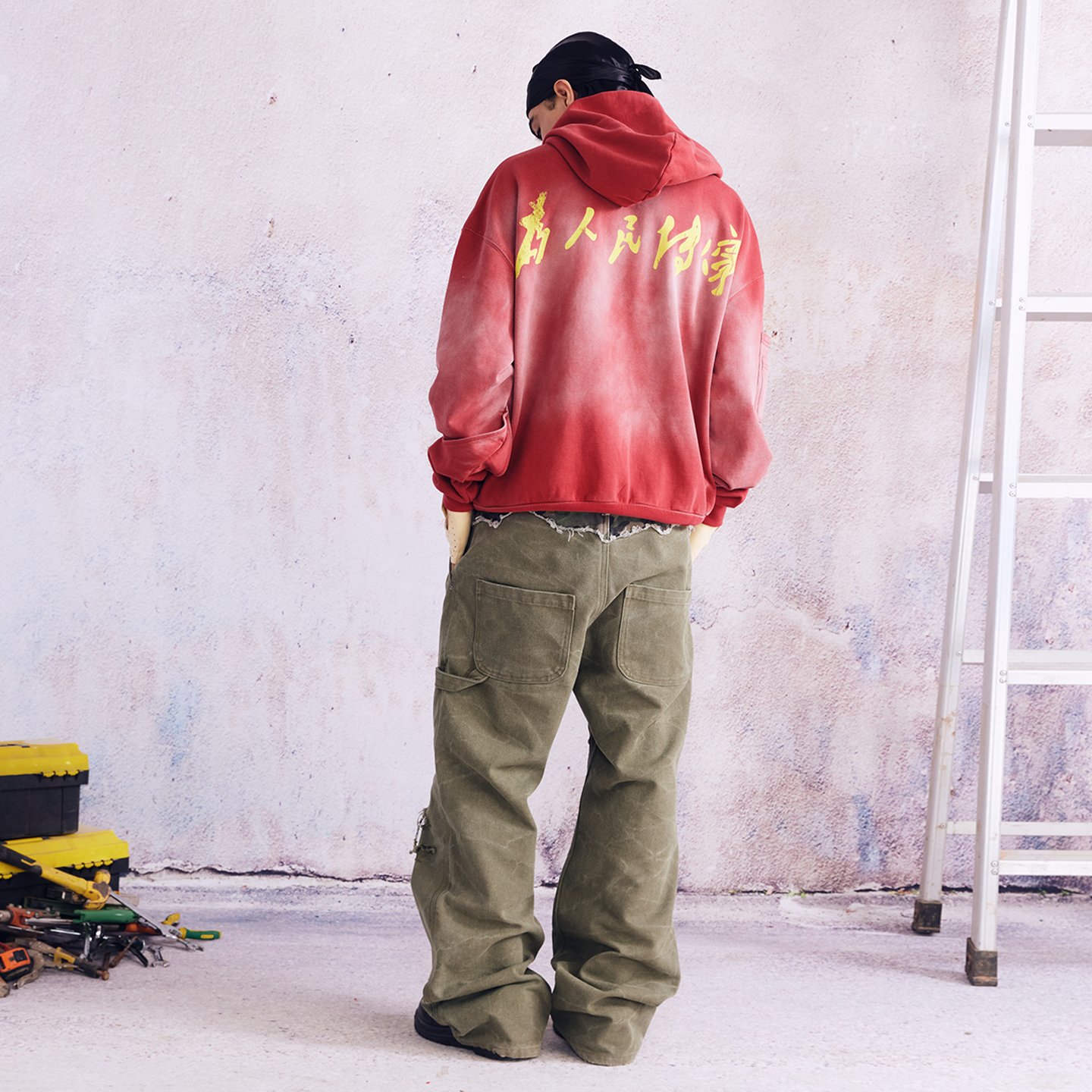 BURNIN Distressed Washed Printed Hoodie - PSYLOS 1, BURNIN Distressed Washed Printed Hoodie, Hoodie, Burnin, PSYLOS 1