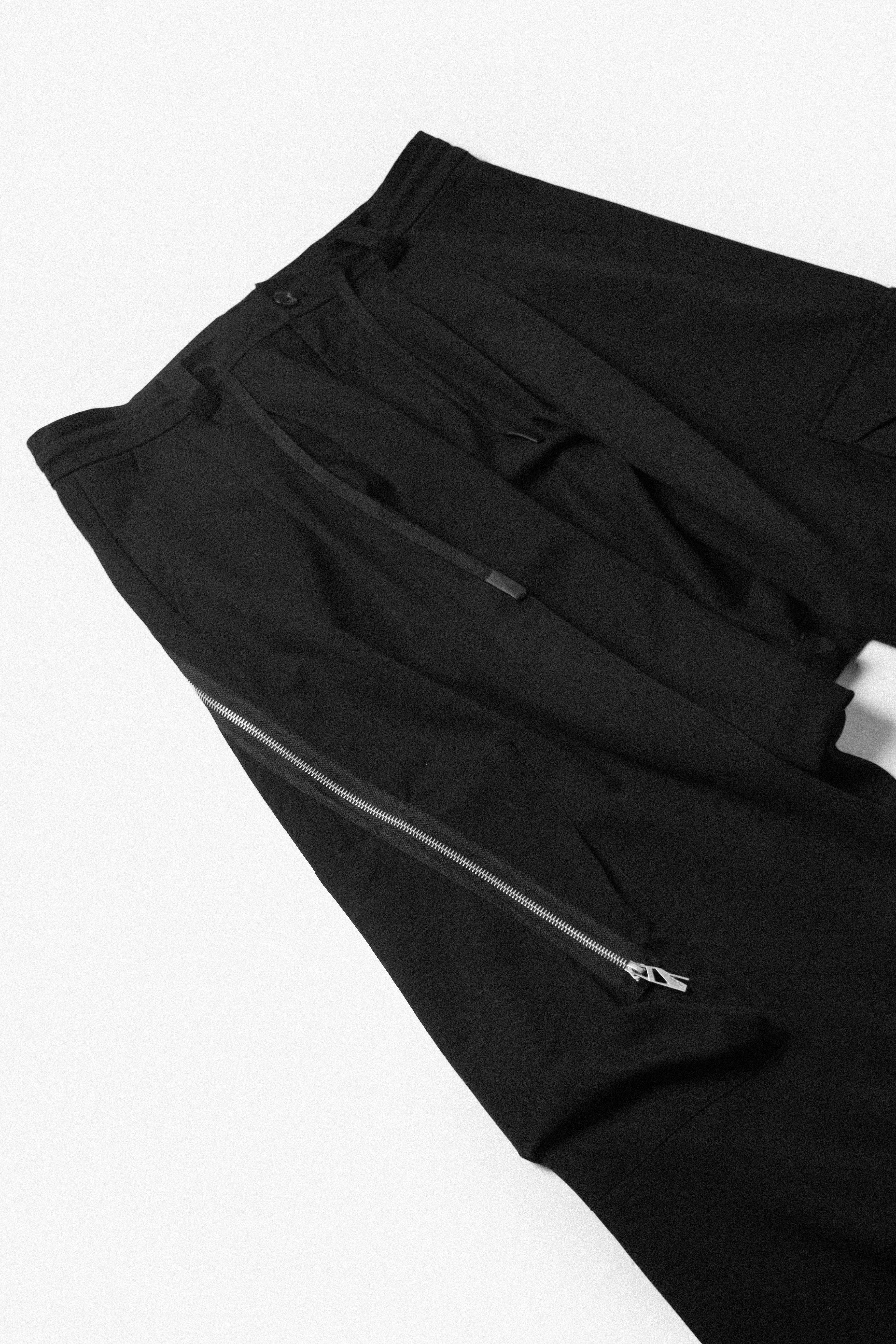 RELABEL丨Low-Rise Multi-Fold Asymmetrical Casual Suit Pants - PSYLOS 1, RELABEL丨Low-Rise Multi-Fold Asymmetrical Casual Suit Pants, Pants, RELABEL, PSYLOS 1