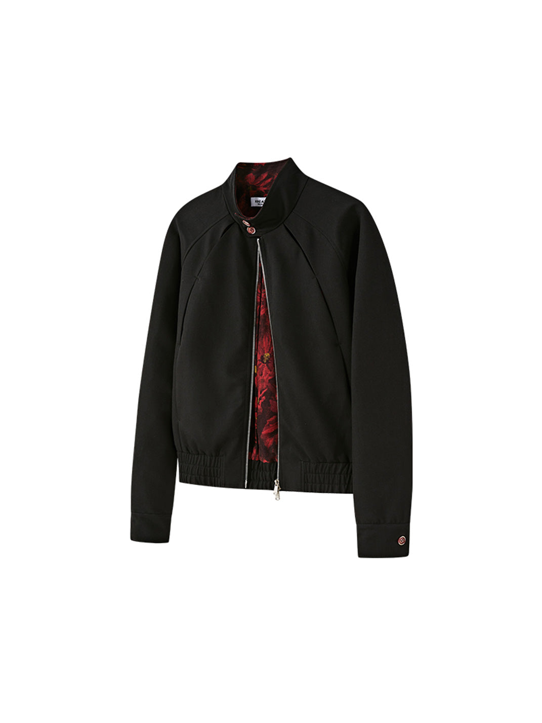 KREATE | Slash Opening Floral Lining Harrington Jacket - PSYLOS 1, KREATE | Slash Opening Floral Lining Harrington Jacket, Tops, KREATE, PSYLOS 1