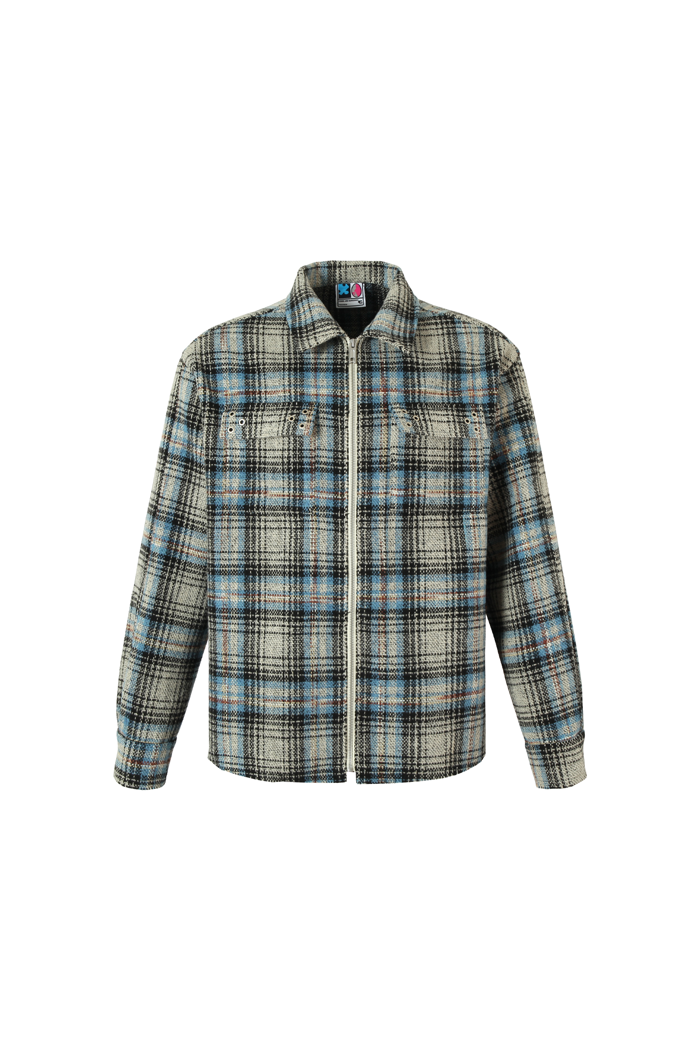 Raw Edge Deconstructed Plaid Shirt