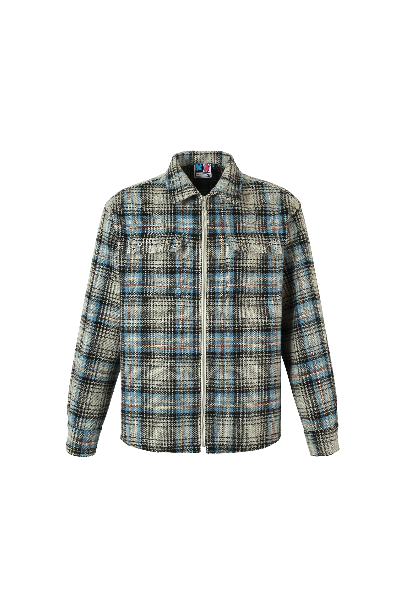 Raw Edge Deconstructed Plaid Shirt