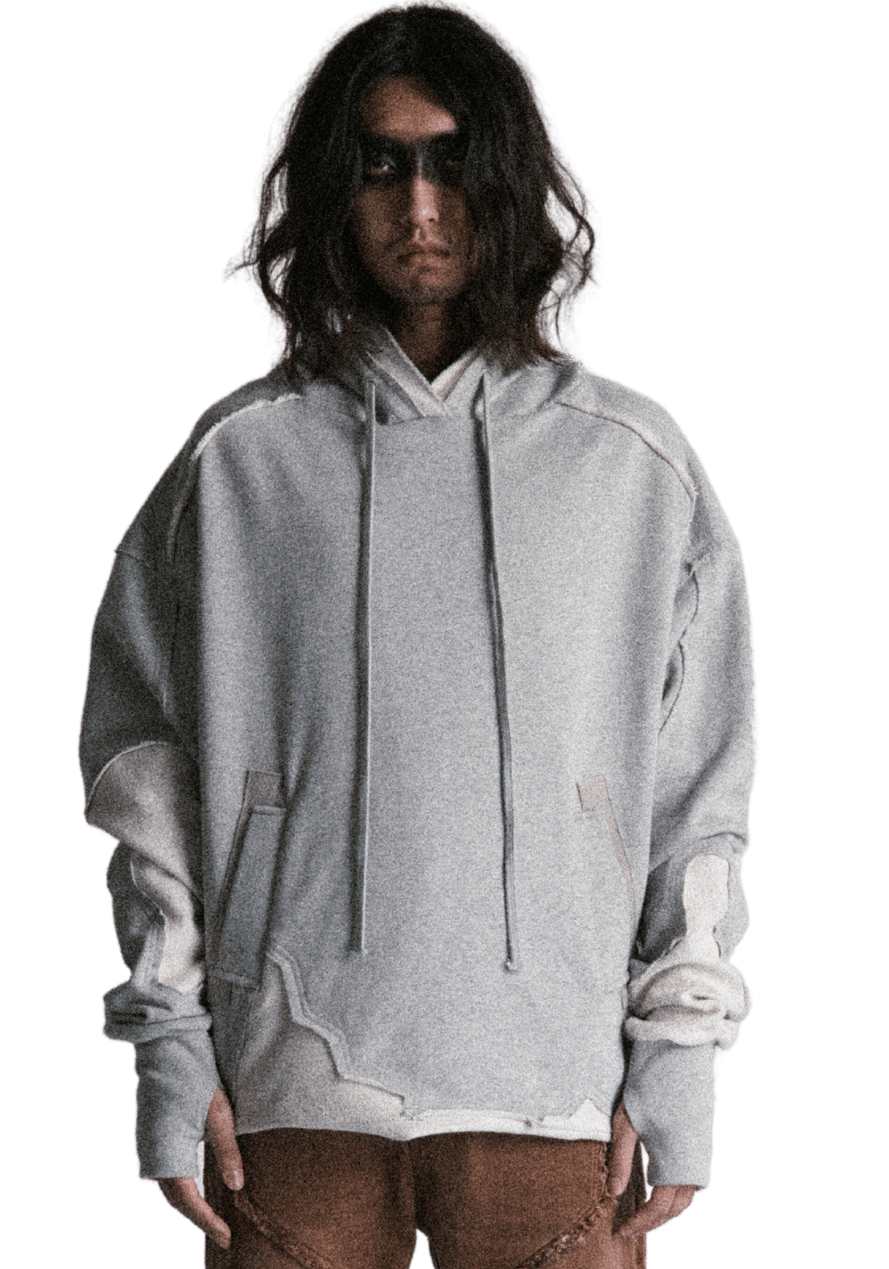 Ripped Patchwork Hoodie - PSYLOS 1, Ripped Patchwork Hoodie, Hoodie, D5ove, PSYLOS 1