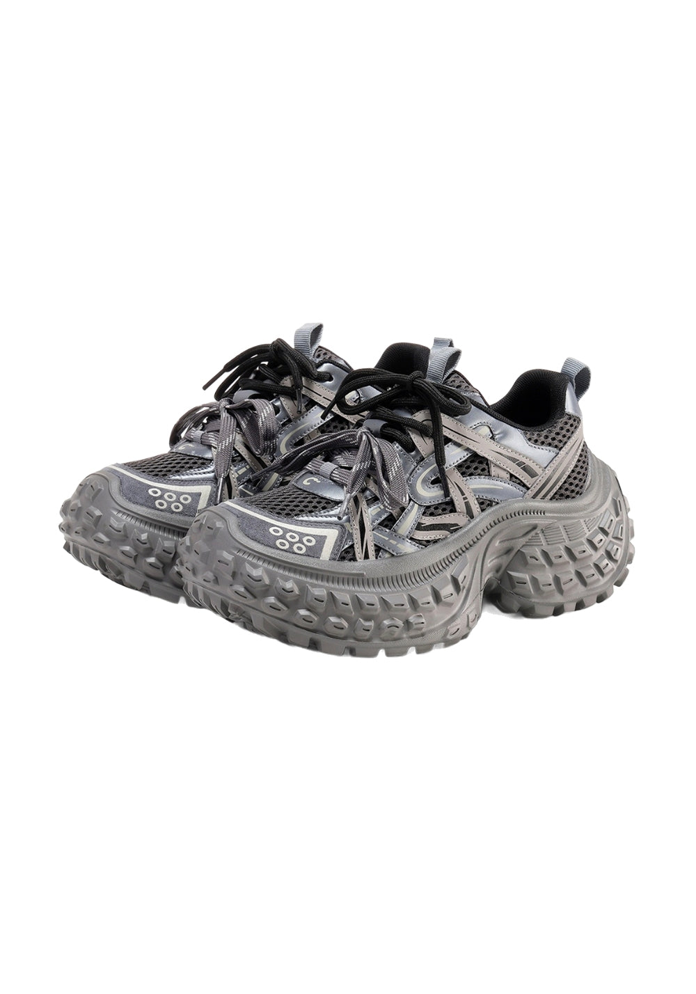 C.BANNER丨Silver Chunky Dad Sneakers for Women - PSYLOS 1, C.BANNER丨Silver Chunky Dad Sneakers for Women, Chunky Sneakers, C.BANNER, PSYLOS 1