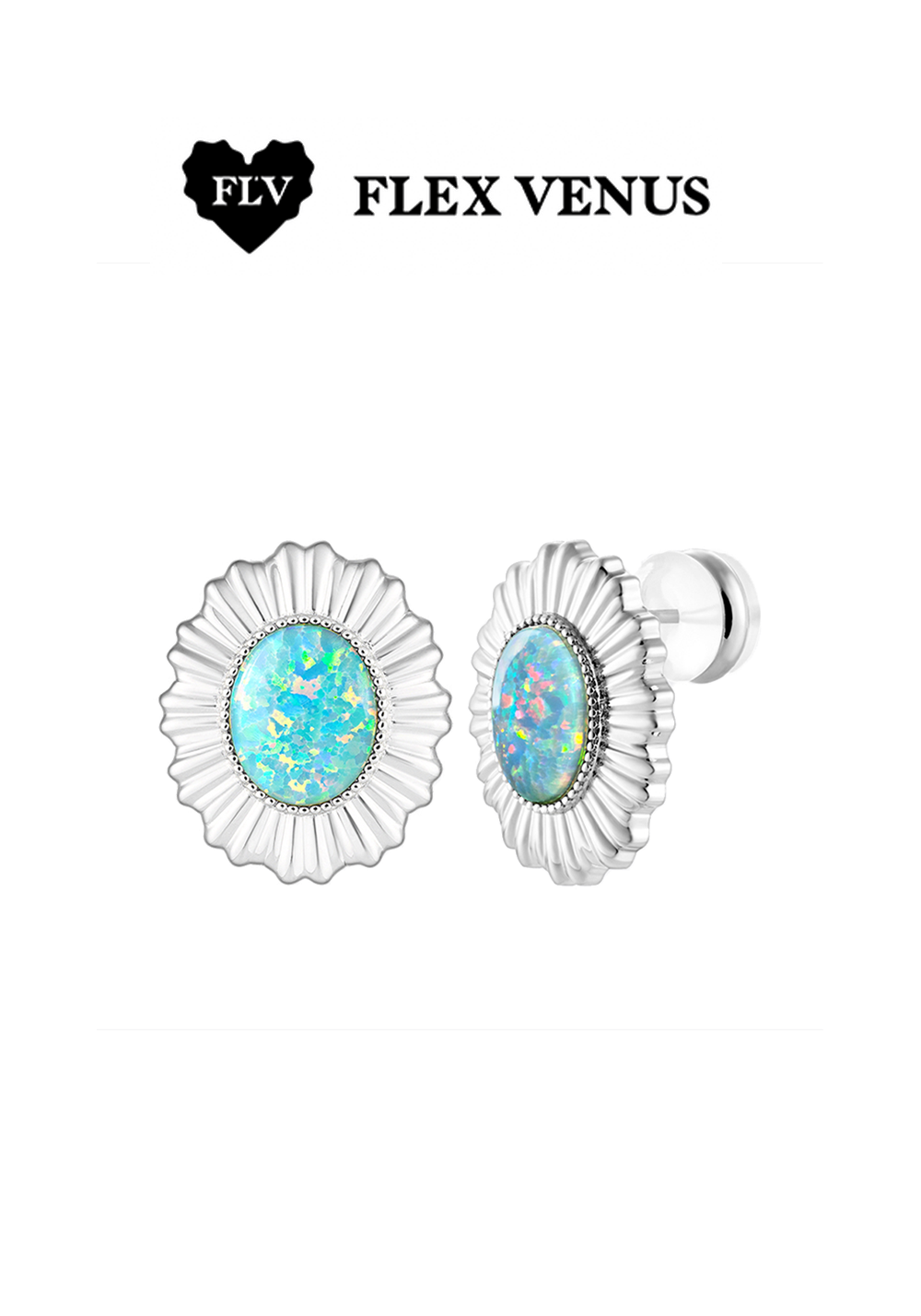 FLV Vintage Palette Opal Stud Earrings