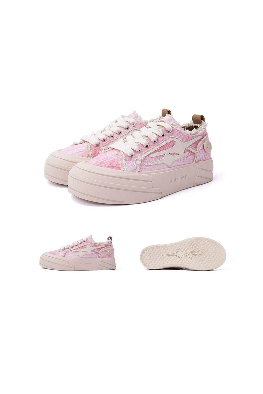 Flower Pink Canvas Shoes