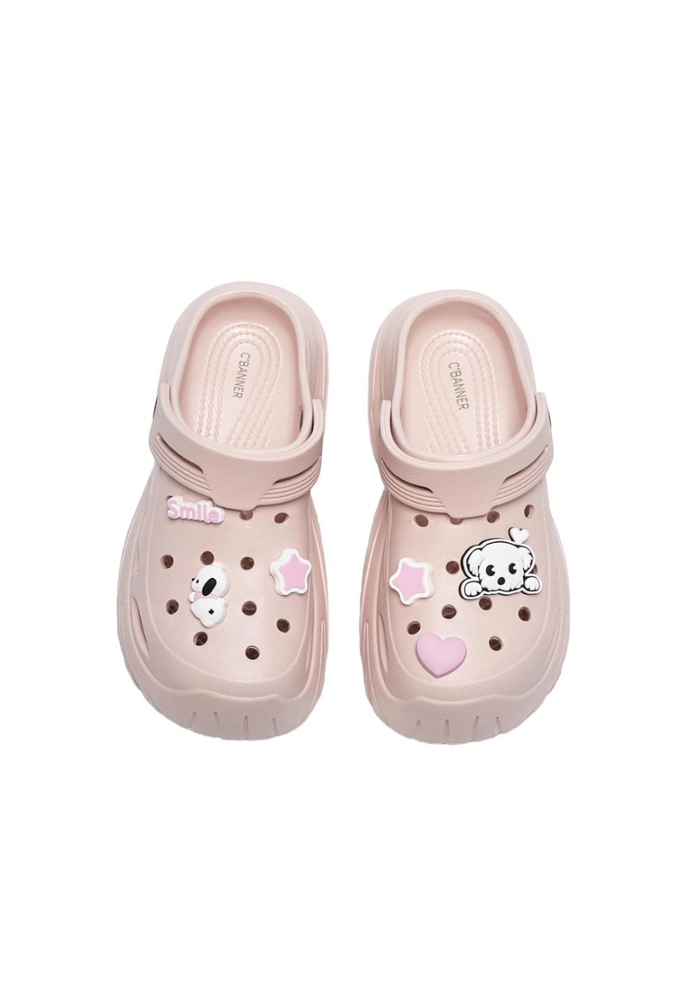 C.BANNER丨Pink Star Hole Shoes - PSYLOS 1, C.BANNER丨Pink Star Hole Shoes, Slippers, C.BANNER, PSYLOS 1
