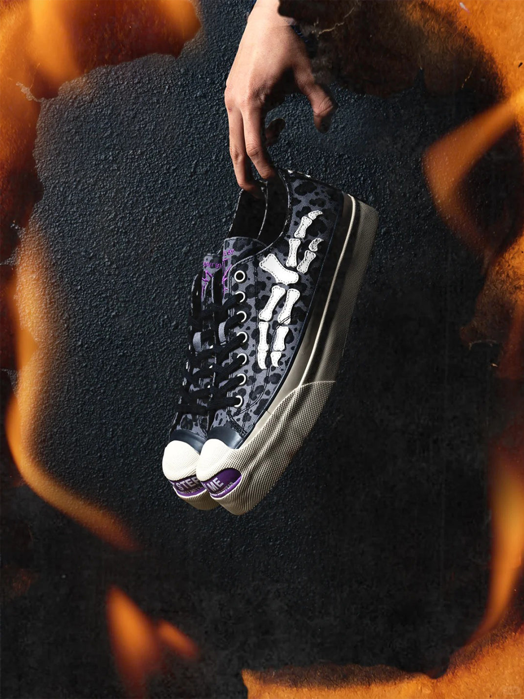 T/C MADE│S45 Smiley Low-Tops - Leopard/Bone Canvas Shoes with Thick Sole - PSYLOS 1, T/C MADE│S45 Smiley Low-Tops - Leopard/Bone Canvas Shoes with Thick Sole, Canvas Sneakers, T/C MADE, PSYLOS 1