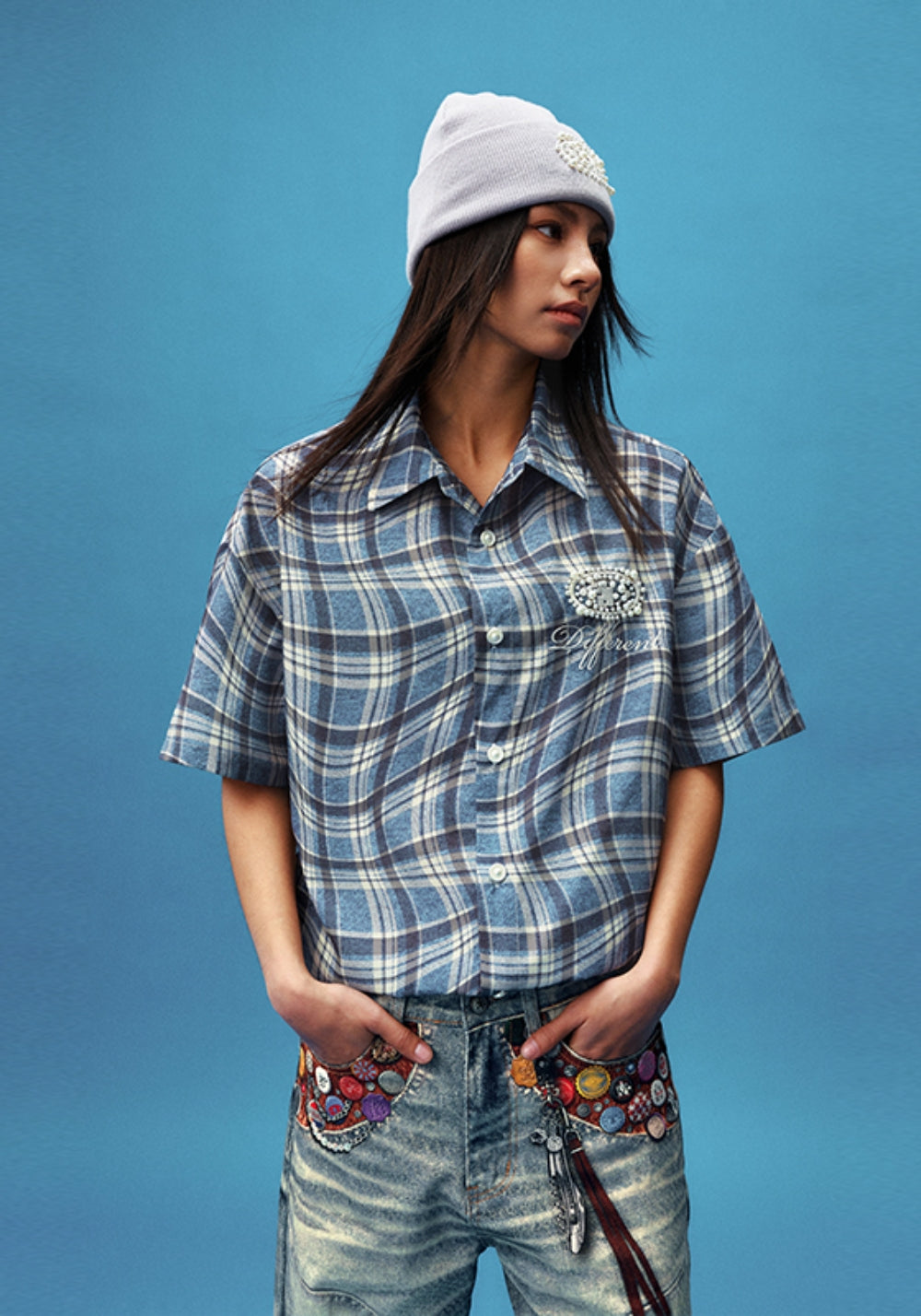 YADcrew丨YADcrew Distorted Check Shirt - PSYLOS 1, YADcrew丨YADcrew Distorted Check Shirt, Shirt, YADcrew, PSYLOS 1