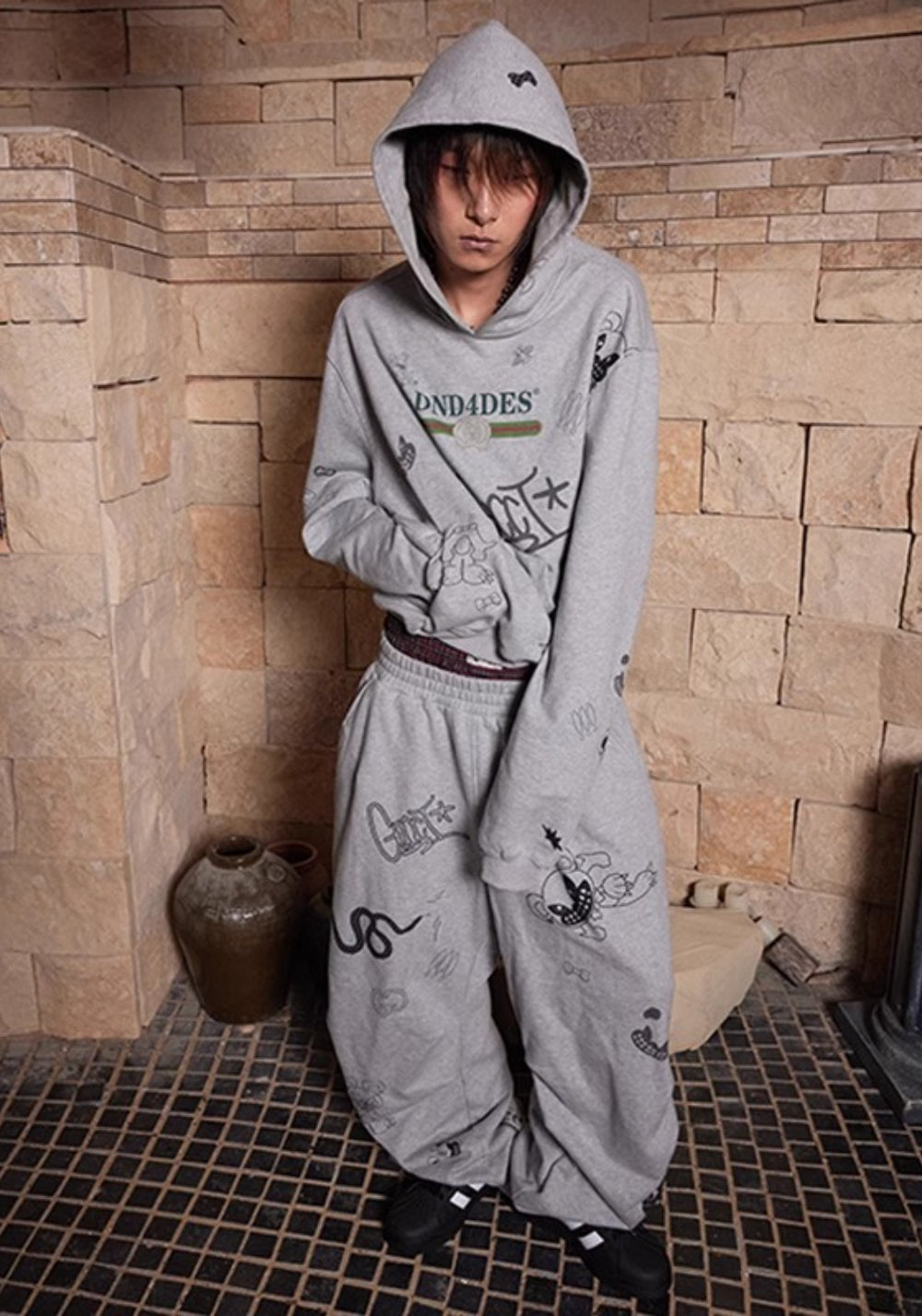 DND4DES丨Graffiti Gray Sweatshirt - PSYLOS 1, DND4DES丨Graffiti Gray Sweatshirt, Sweatshirt, DND4DES•JAPAN, PSYLOS 1