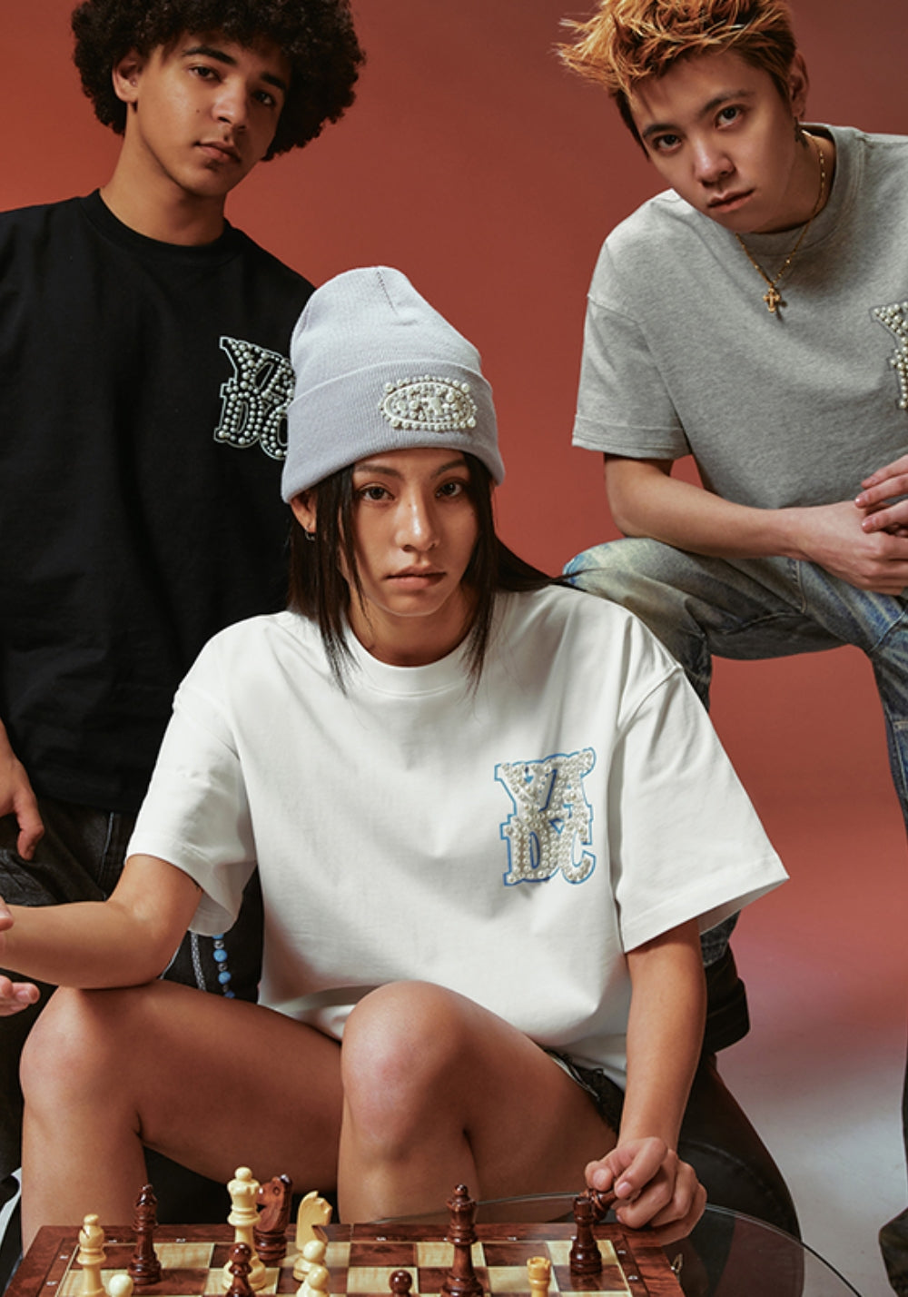 YADcrew丨YADcrew Pearl Logo Tee-Gray - PSYLOS 1, YADcrew丨YADcrew Pearl Logo Tee-Gray, Shirt, YADcrew, PSYLOS 1
