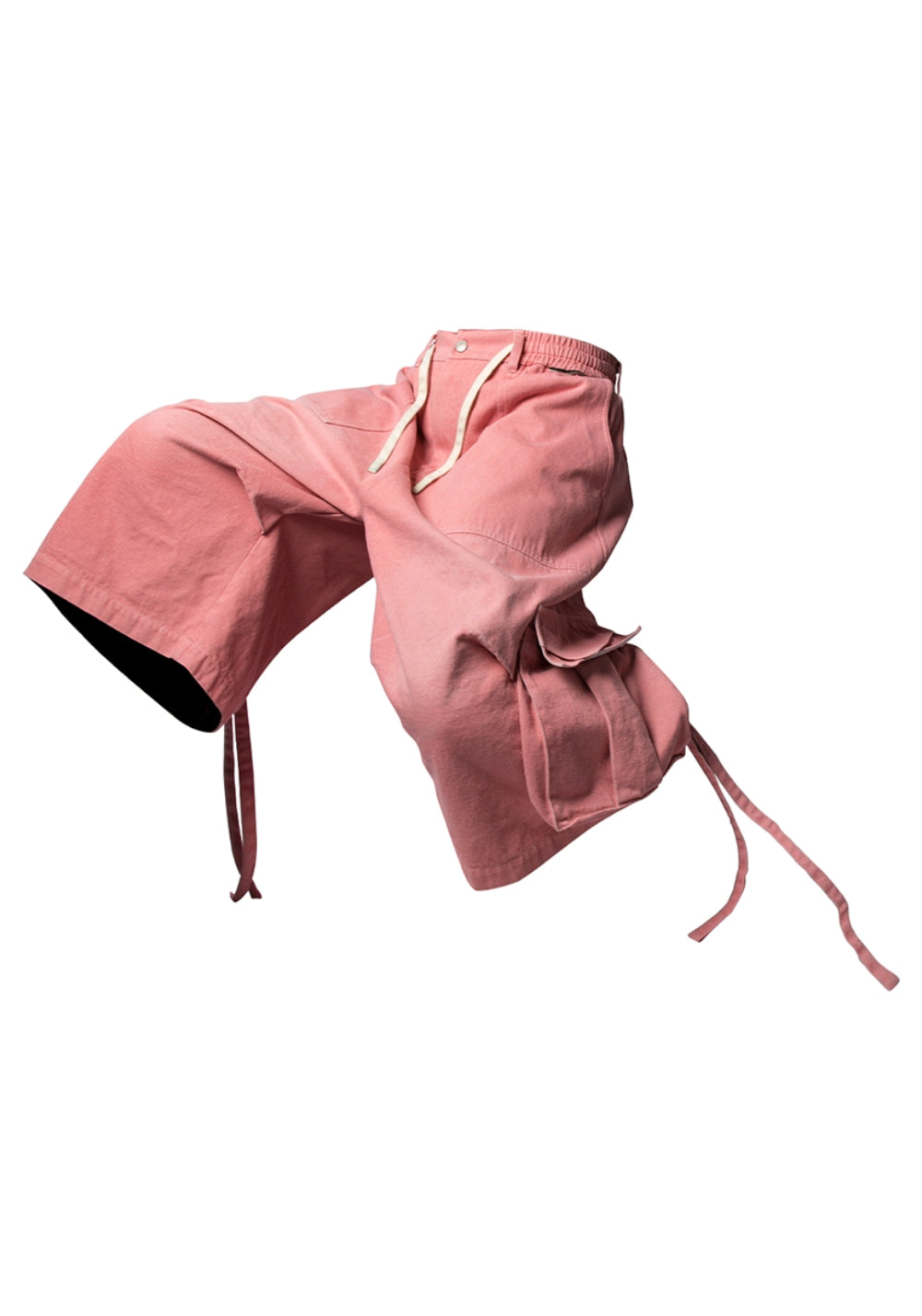 RELABEL丨Adjustable Tie-Waist Washed Pink Denim Shorts - PSYLOS 1, RELABEL丨Adjustable Tie-Waist Washed Pink Denim Shorts, Shorts, RELABEL, PSYLOS 1