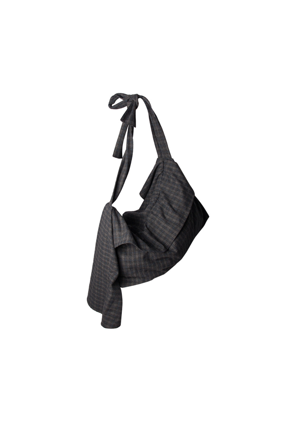 RELABEL丨Blue Plaid Wool Multi-Pocket Drawstring Bag - PSYLOS 1, RELABEL丨Blue Plaid Wool Multi-Pocket Drawstring Bag, T-Shirt, RELABEL, PSYLOS 1