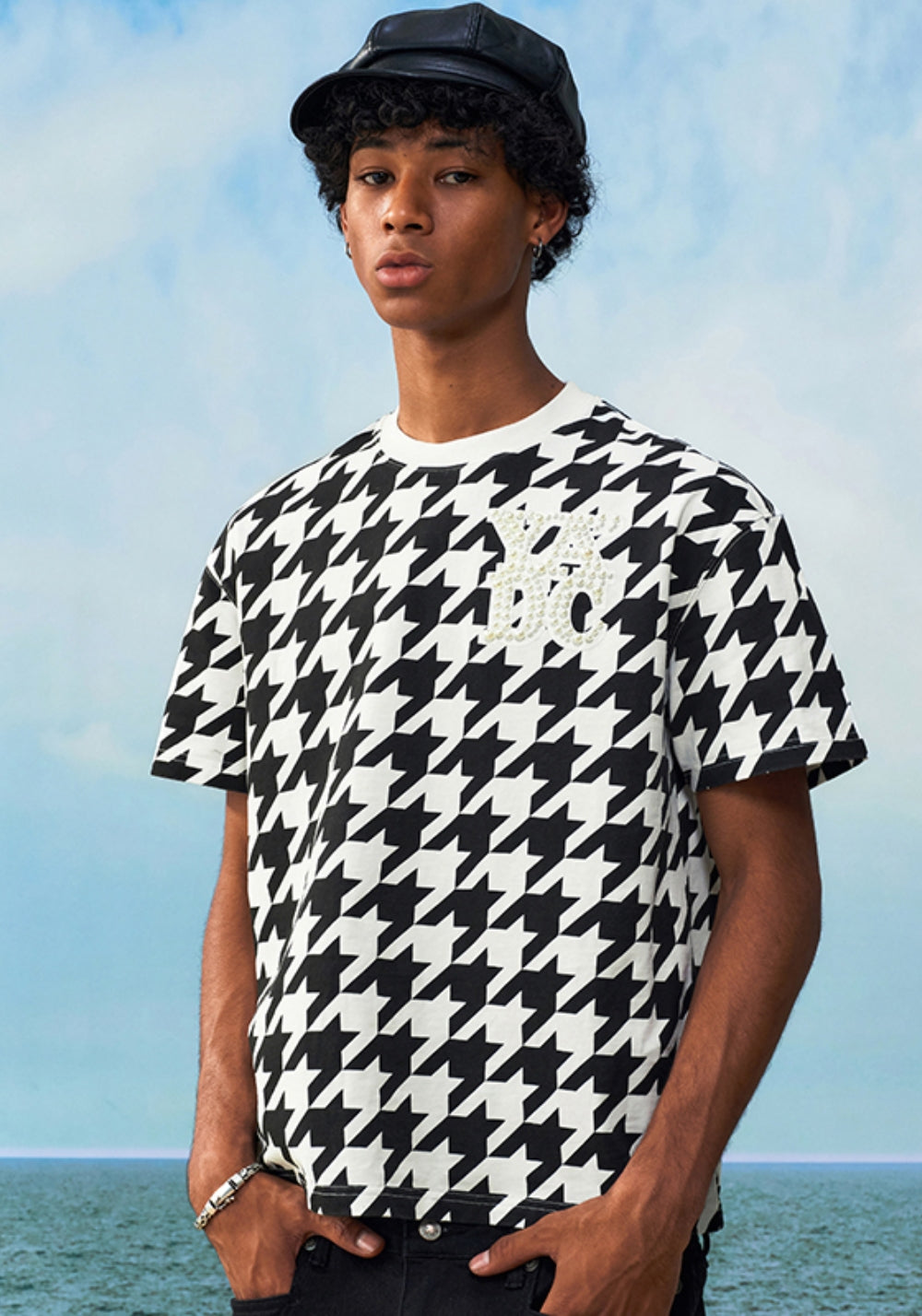 YADcrew丨YADcrew Houndstooth Pearl Tee - PSYLOS 1, YADcrew丨YADcrew Houndstooth Pearl Tee, Shirt, YADcrew, PSYLOS 1